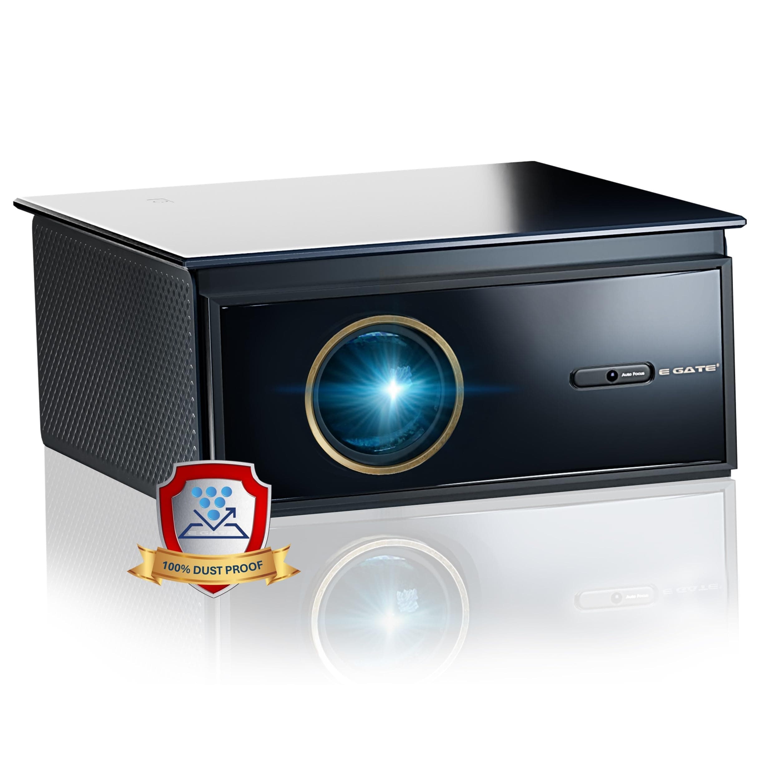 E GATE Zen 9X 100% Dust Proof Automatic Android Projector, Ultra Bright 1000 ISO Lumens Native 1080p & 4k Ultra