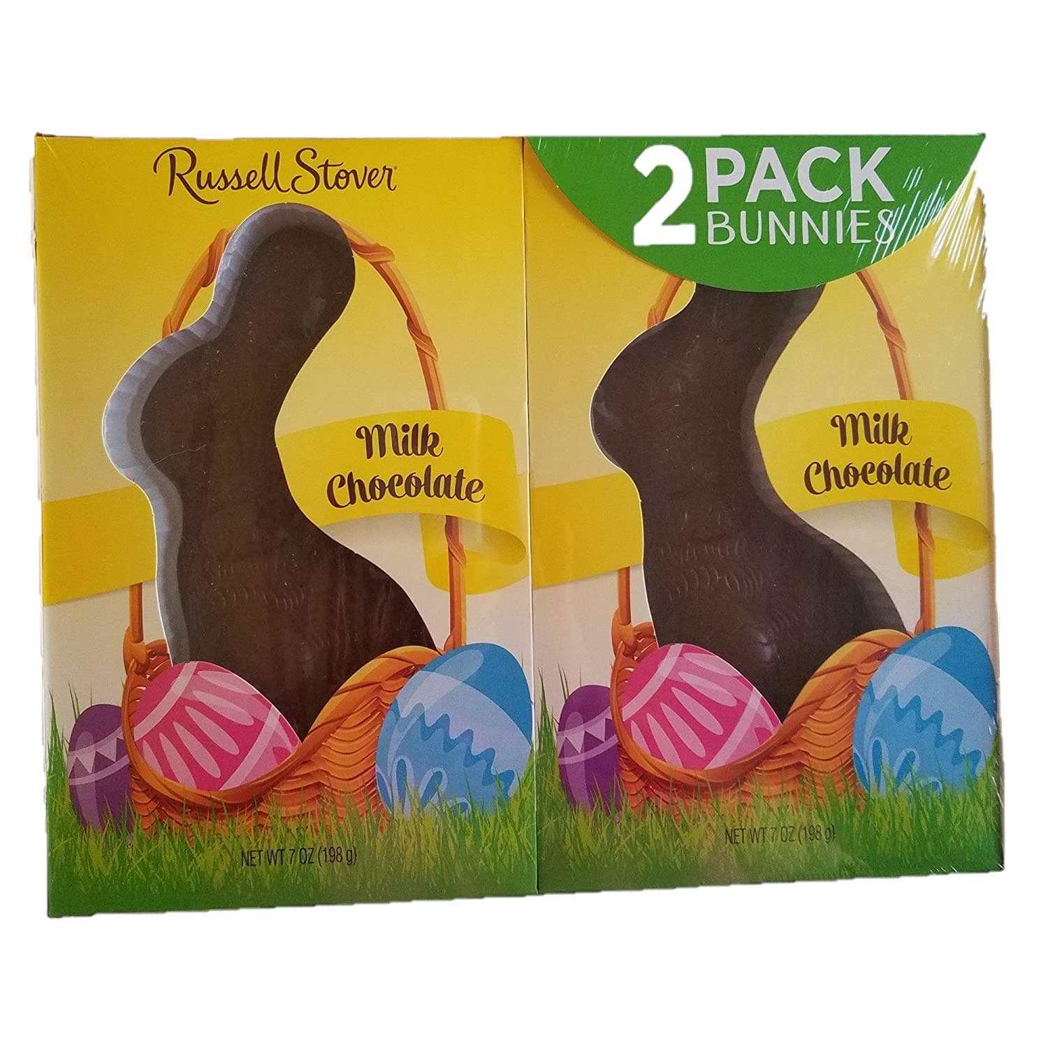 Russell Stover 2 pack bunnies Milk Chocolate