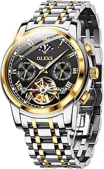 Men's Casual Fashion Waterproof Gold Stainless Steel Band Quartz Gold Watches Gifts for Men