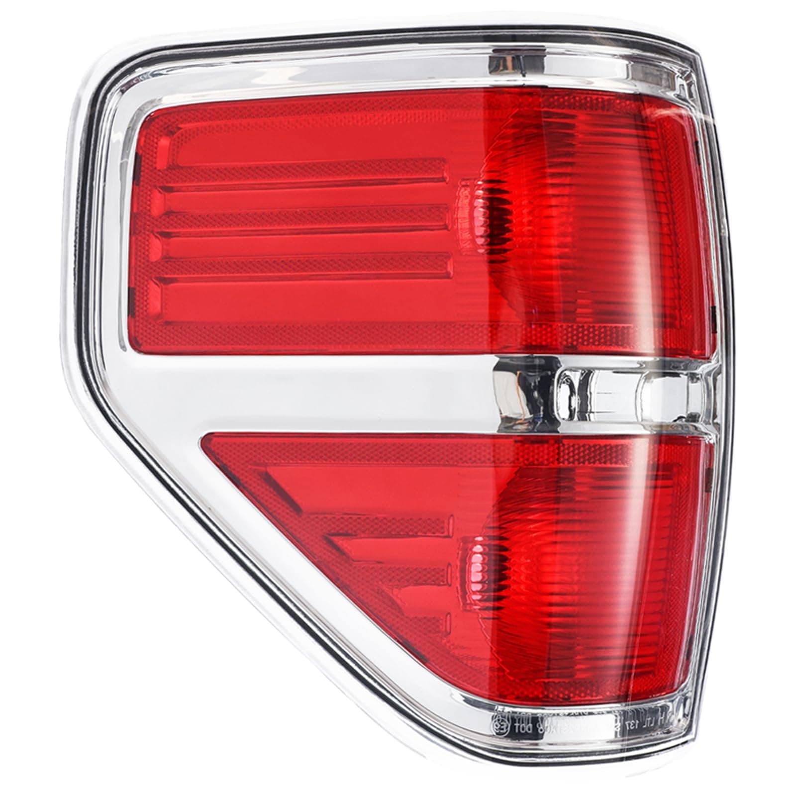 Boine Compatible With 2009 2010 2011 2012 2013 2014 Ford F150 F-150 Left Driver Side Tail Light Housing - Chrome trim