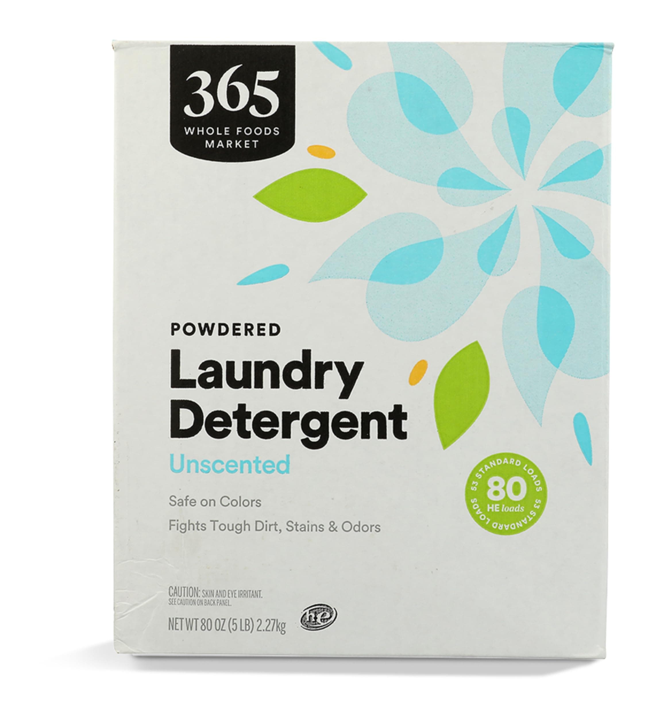 Powdered Laundry Detergent, Unscented, 80 HE Loads, 80 Ounce