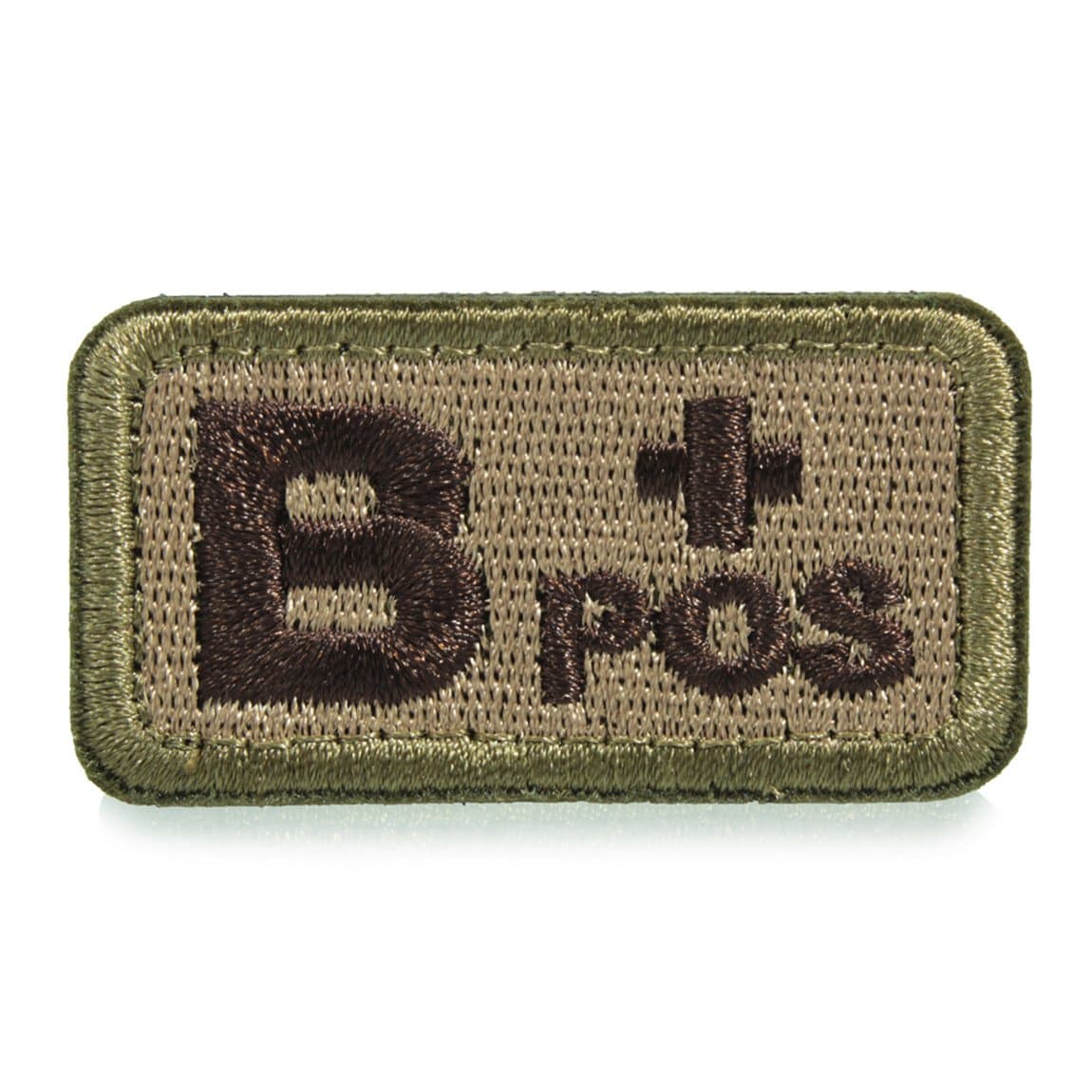 Tactical Blood Type Patches - "Type B Positive" - 2"x1" (Multitan) by ADISID