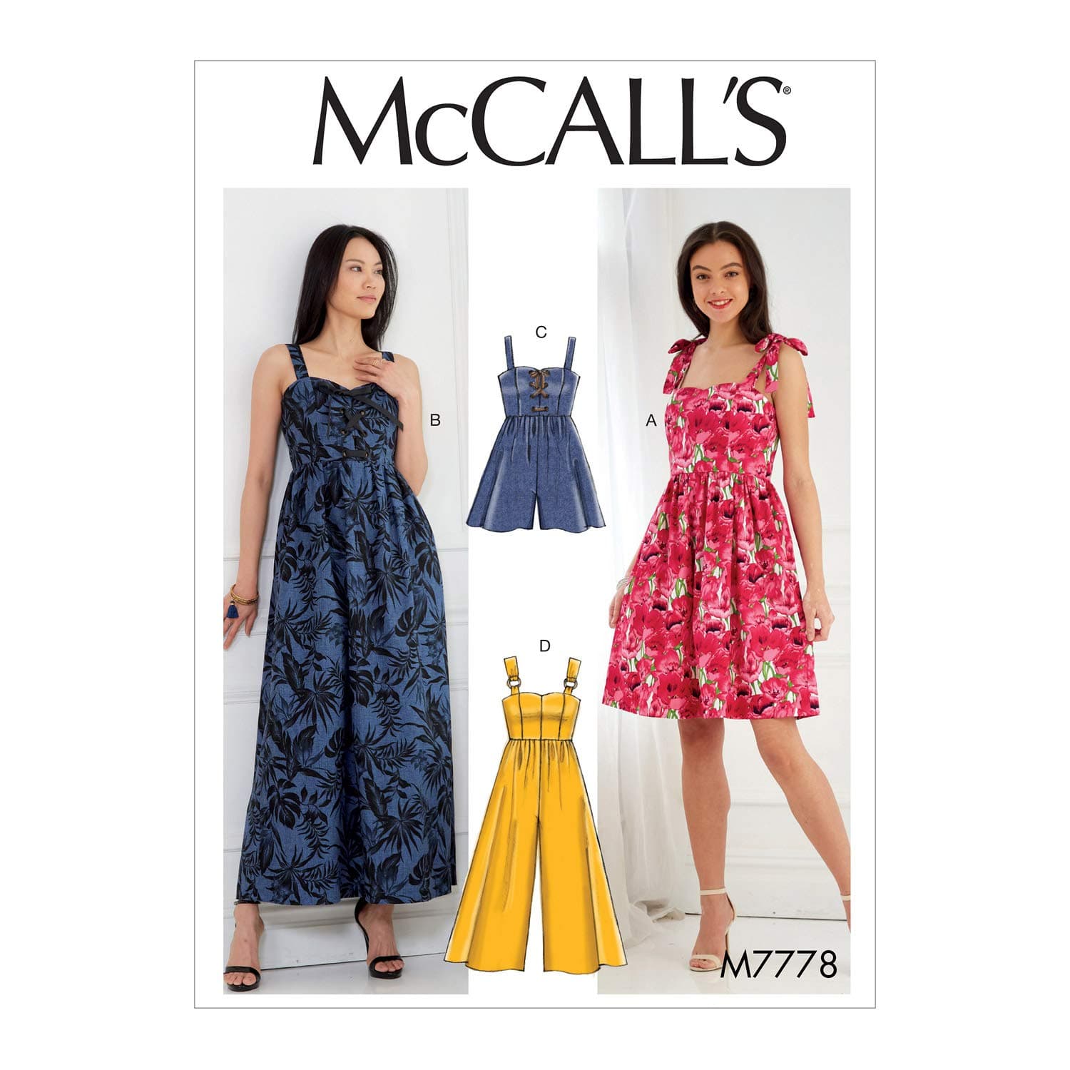 Patterns Misses' Dresses, Romper And Jumpsuit Sewing Pattern, A5 (6-8-10-12-14), Multicolor
