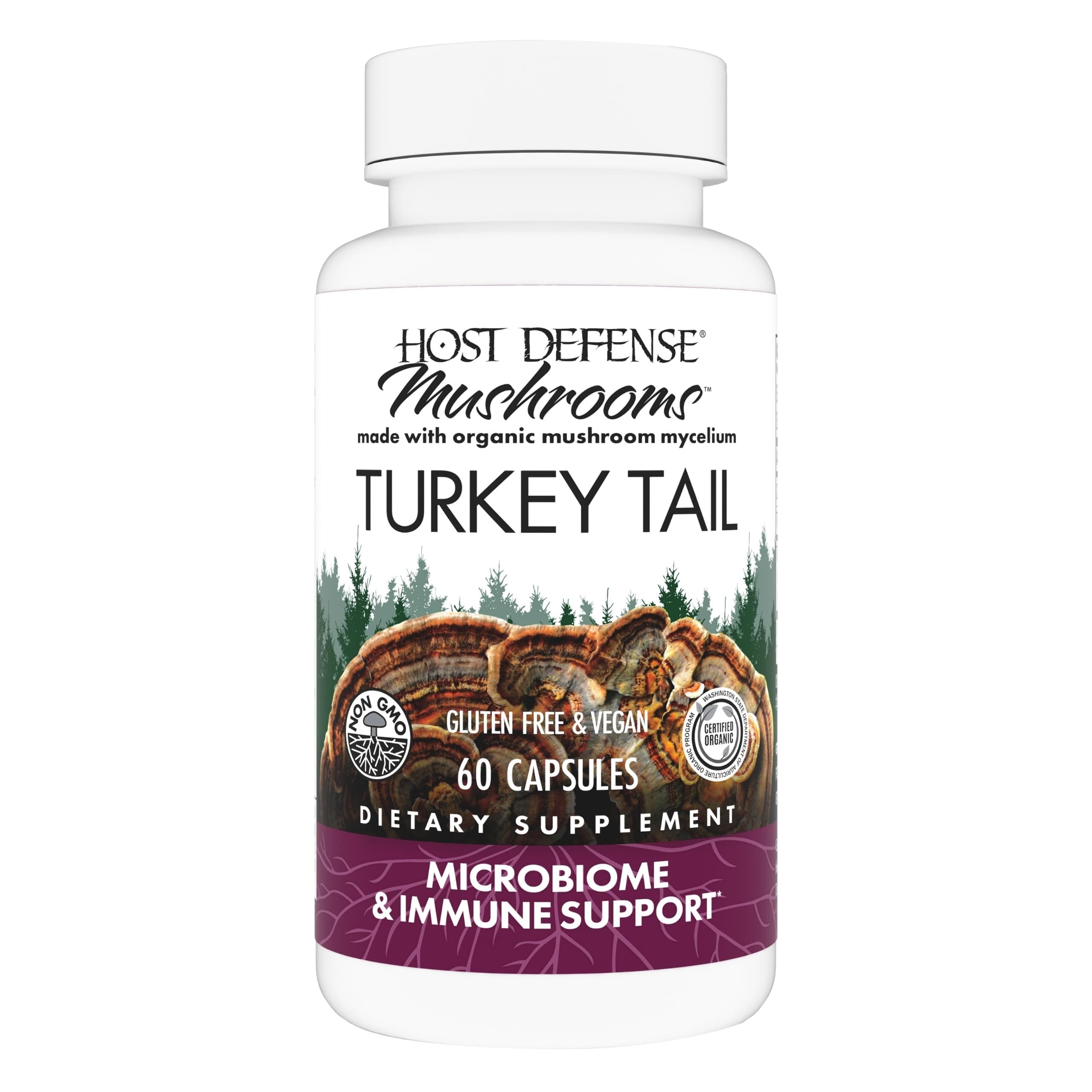 Host Defense Host Defense - Turkey Tail Capsules Immune Support 60 count by Host Defense