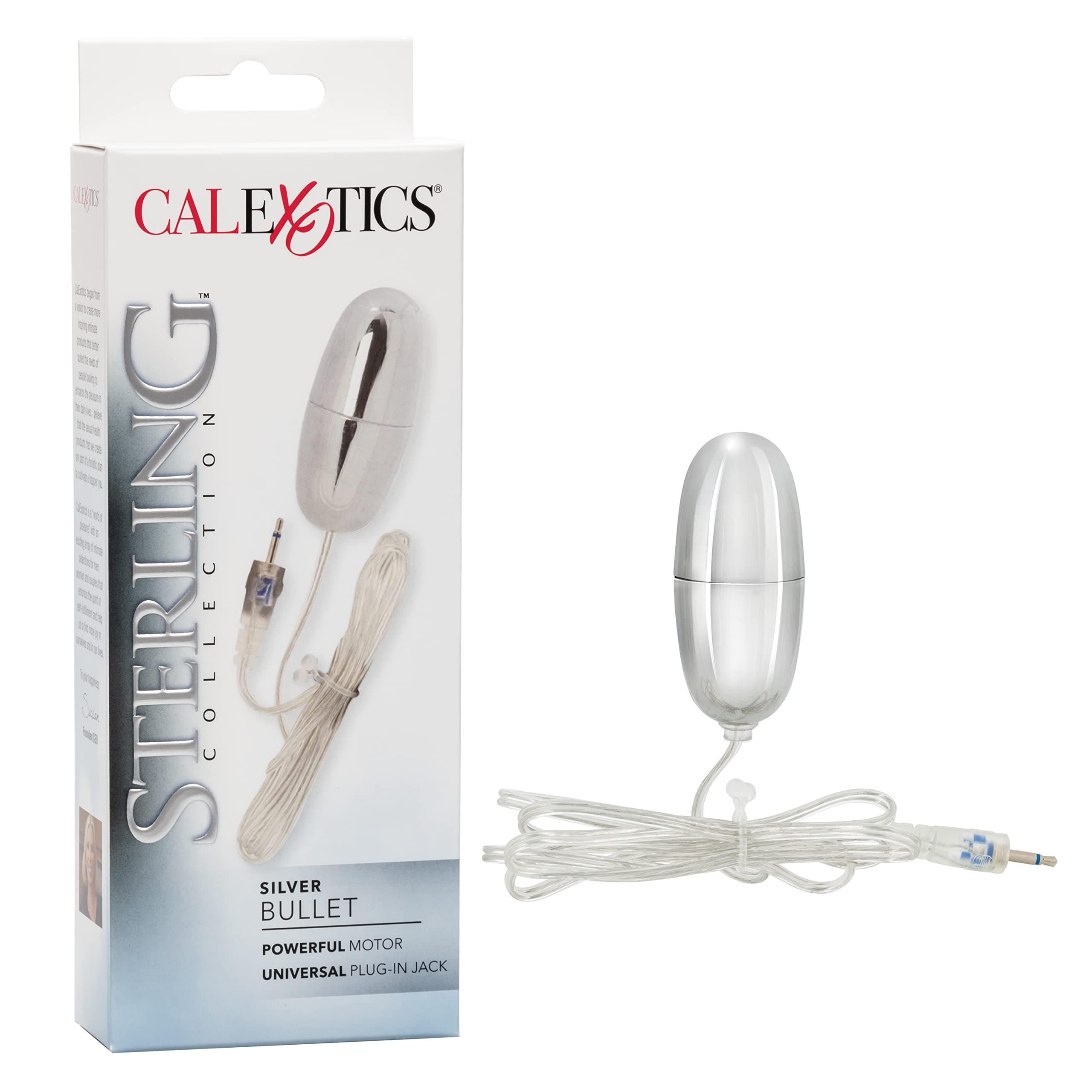 CalExotics Novelties Sterling Collection, Silver Bullet, 2.2-Inch