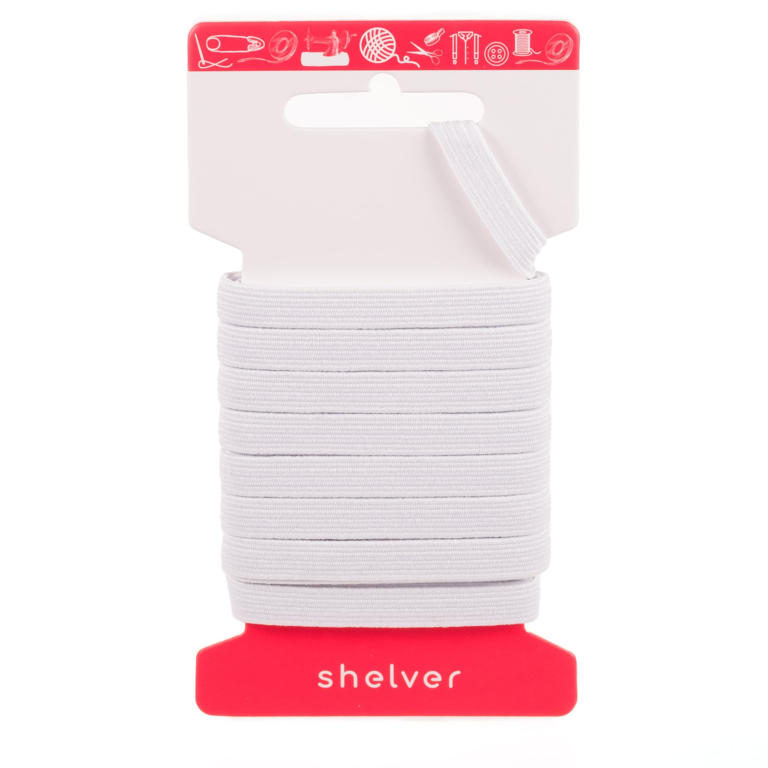 Flat Elastic for Sewing, 10mm 1cm, White Elastic, 5 Metres