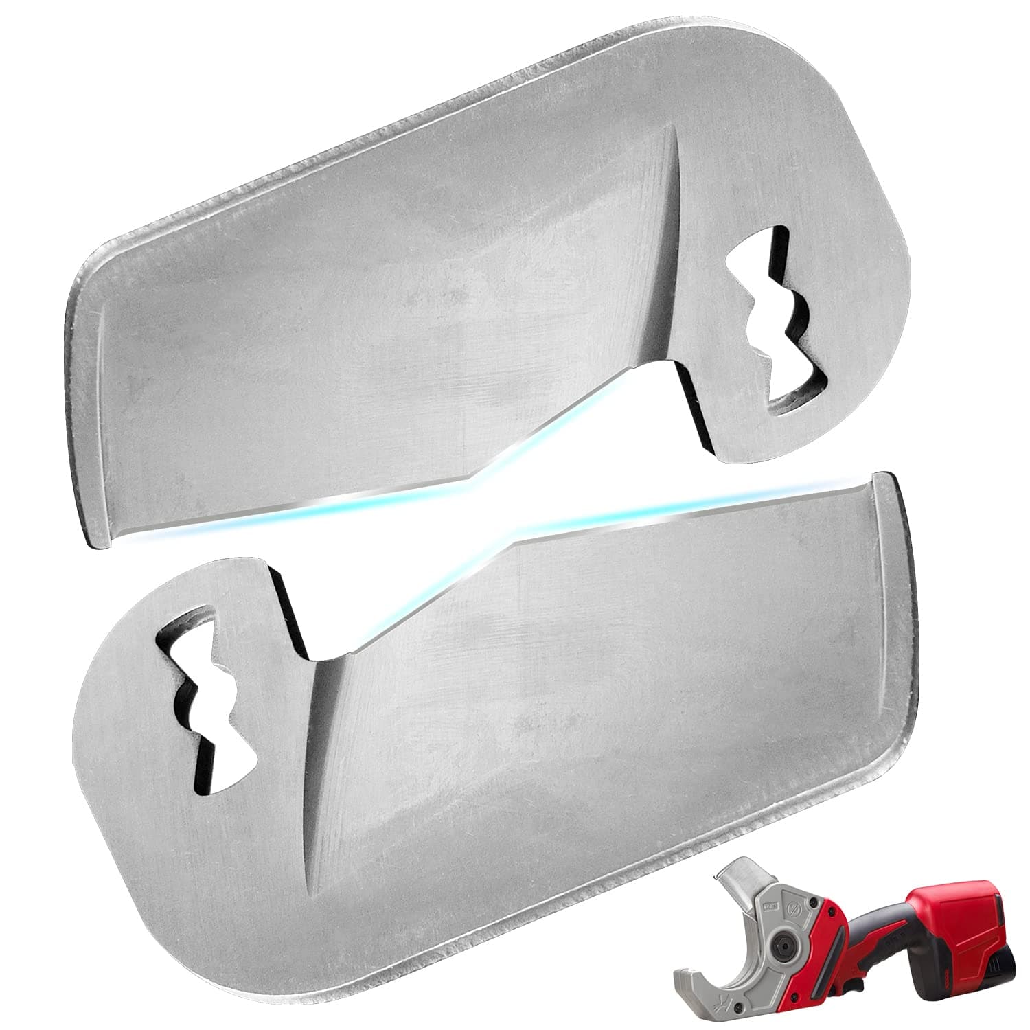 2Pack 48-44-0405 M12 Replacement Shear Blade Compatible with Milwaukee, PVC Plastic Pipe Replaceable Blade for 2470-20, 2470-21 Shear Tool, Cuts PVC, ABS, CPVC, PEX Tubing Rubber Hose