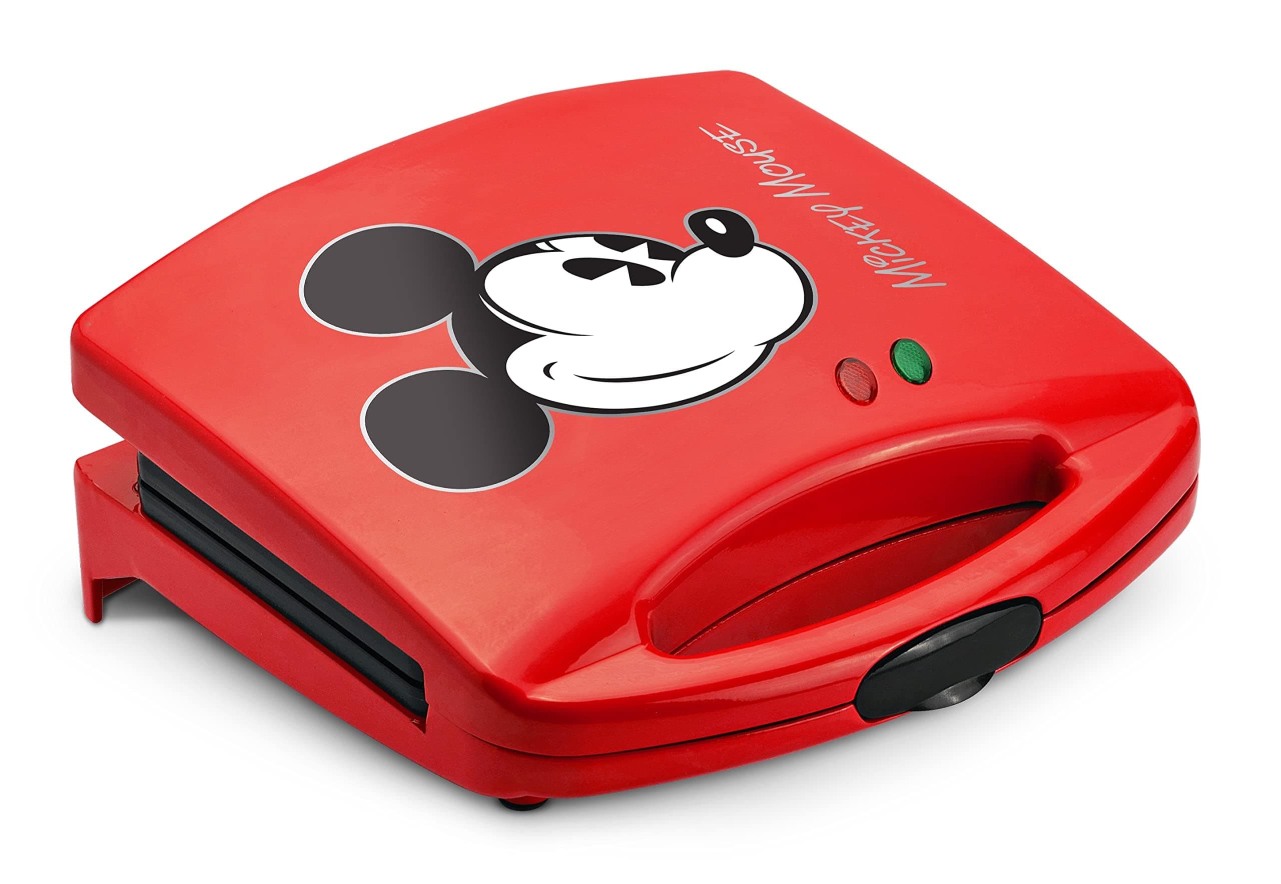 Mickey Mouse Sandwich Maker by Select Brands - Electric Sandwich Maker with Nonstick Cooking Plates & Locking Lid - Cooking Appliance with Indicator Lights - Kitchen Essential for Home & Dorms