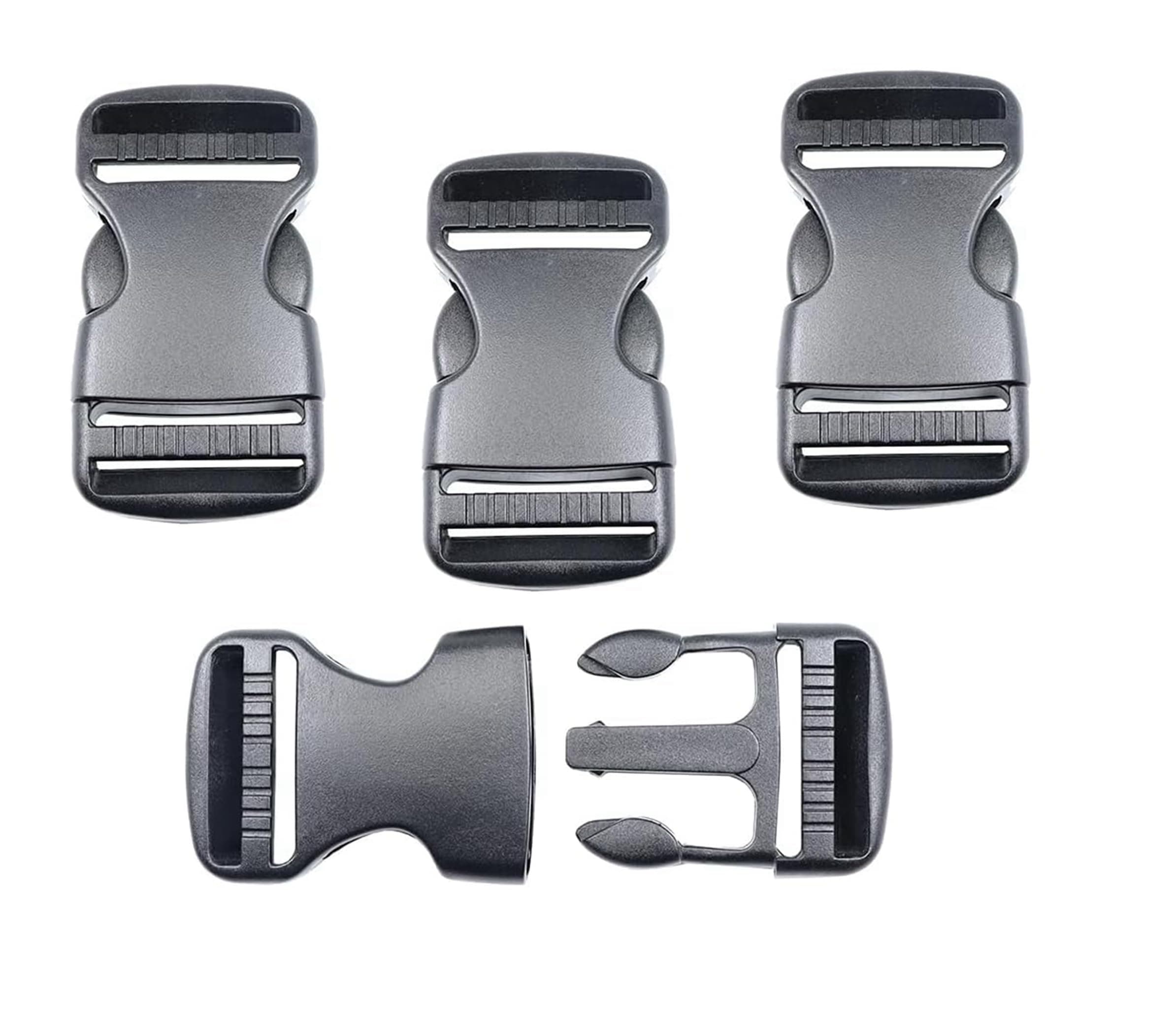 Quick Side Release Buckles,Heavy Duty Plastic Snap Buckle Clasps Backpack clips Buckle Replacement for Straps (32mm-4set)