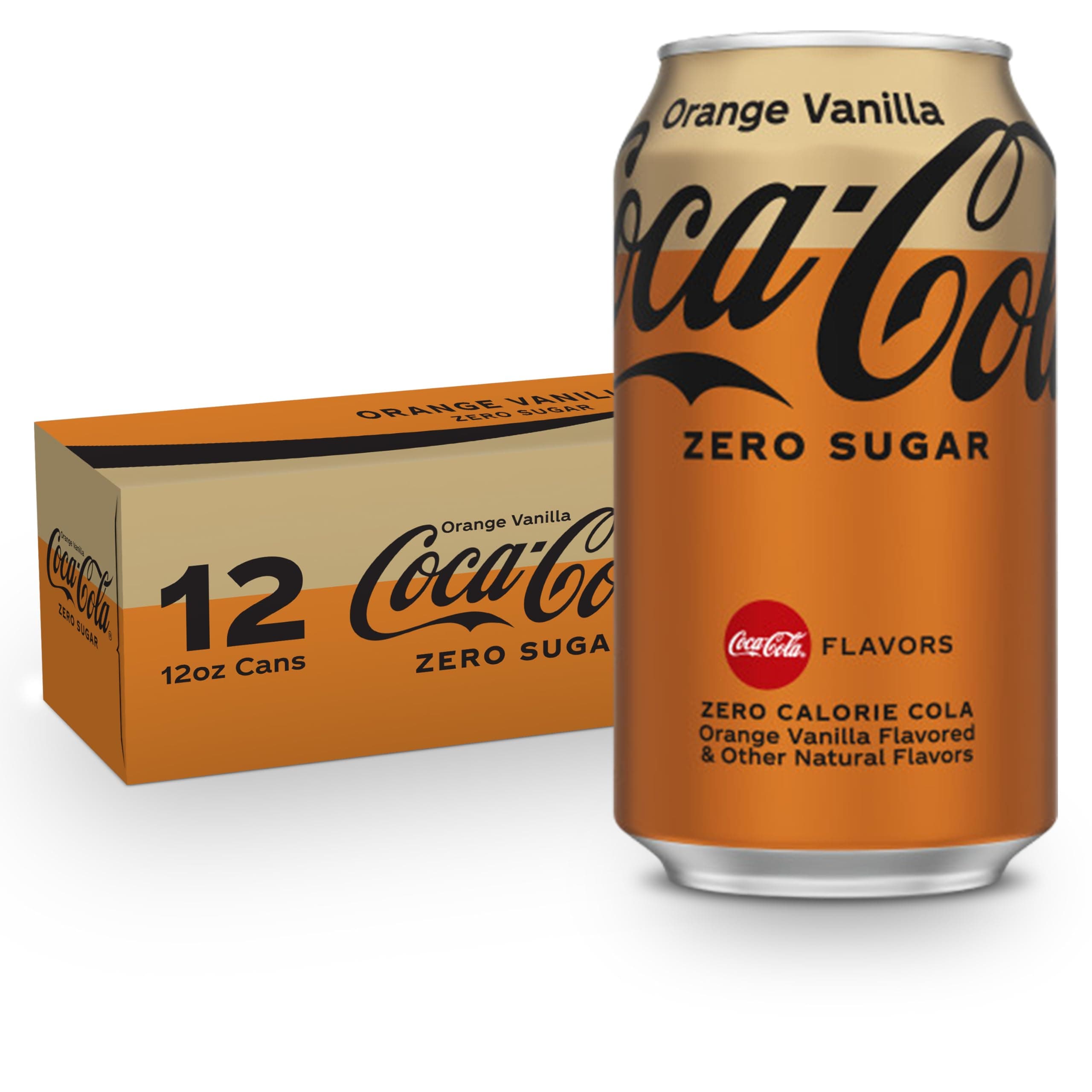 Coca-Cola, Zero Soda, Orange Vanilla, 12 oz (pack of 12)