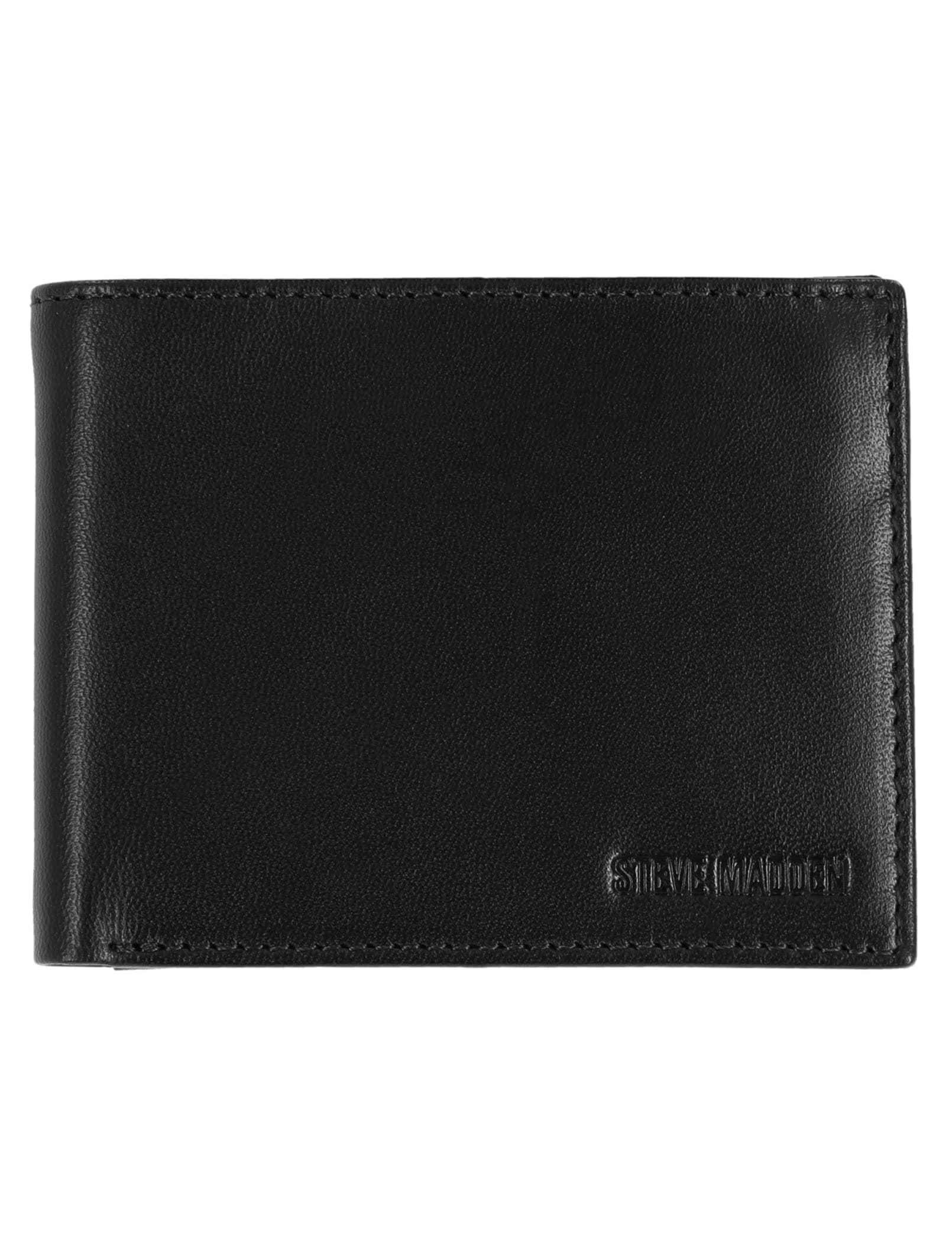 Steve madden Leather Rfid Blocking Wallet With Extra Capacity Id Window