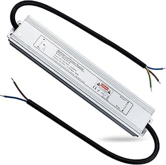 REYLAX LED Driver Lighting Outdoor Transformer 24V 60W 2.5A, IP67 Waterproof Transformers, Constant Voltage Power Supply, AC to DC Low Voltage Led Light Adapter, for Garden LED Lamps and Shed Light