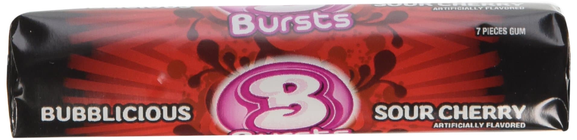 Bubblicious Bursts Sour Cherry 12 - 7 Pc Packs