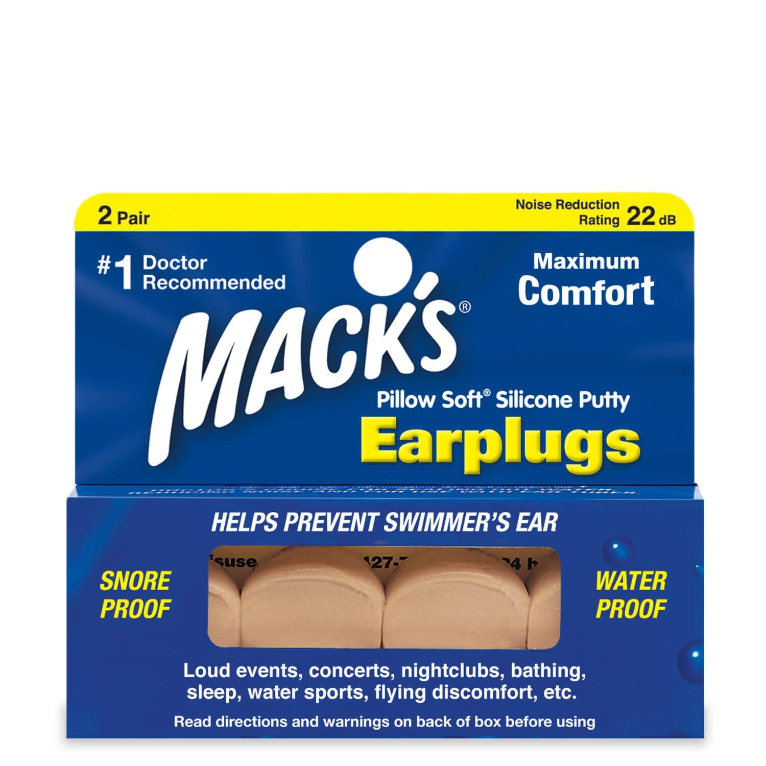 Pillow Soft Ear Plugs (2 Pair) - Beige