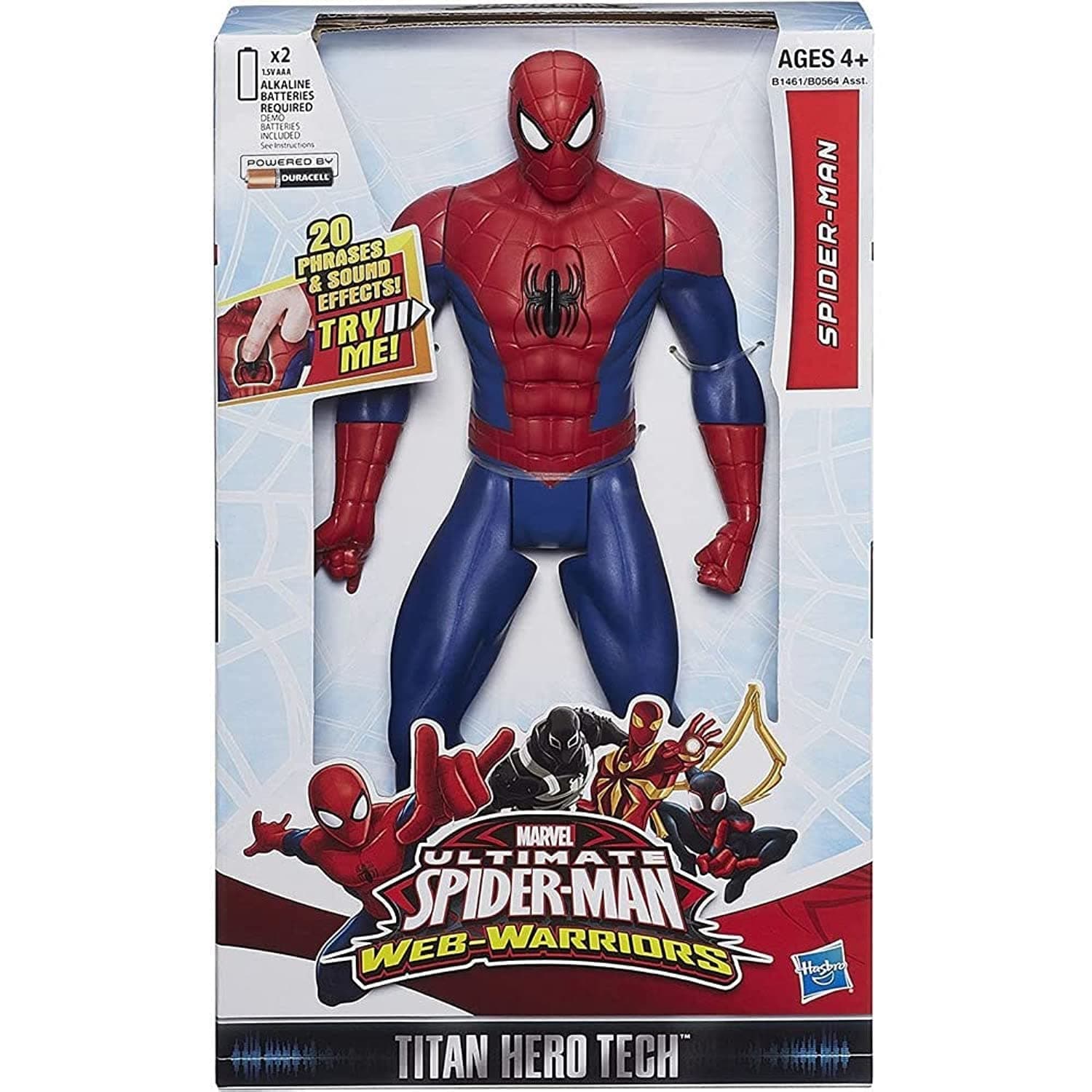 Hasbro Marvel Ultimate Spiderman Titan Hero Tech 12 Inch Talking Figure,Red