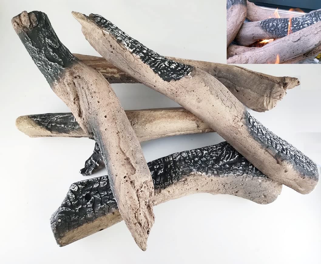 Extra Large Gas Fire Log Set – 5 Large, Highly Detailed Logs - For Gas Fires, Electric Fires And Fire Pits – Firebrand Direct