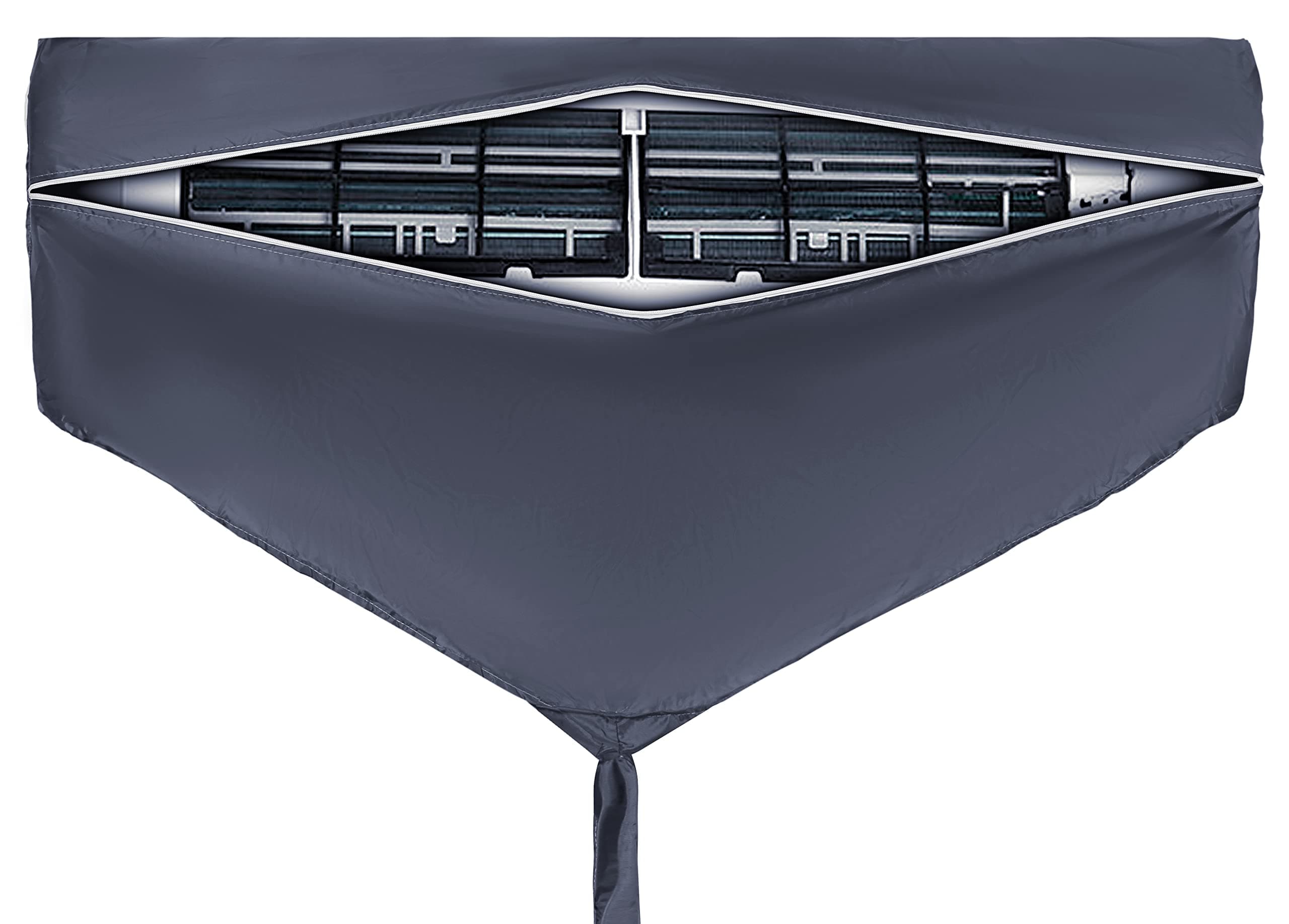 Polyester Split Ac Service Wash Bag Cover Ac Service Cleaning Cover Waterproof Indoor Unit Service Cover Bag With Drain Outlet Ac Service Wash Bag Cover Jacket For 1.5 Ton- 2 Ton Ac (Grey)