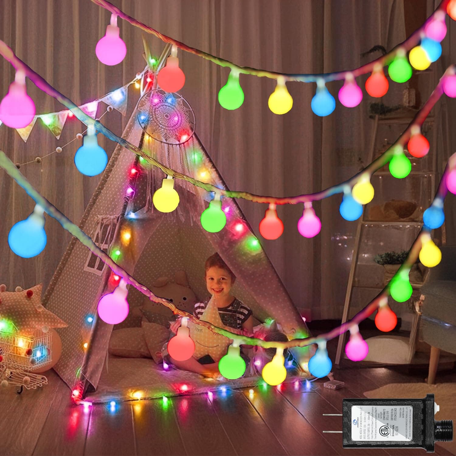 120 LED String Lights 40ft, 8 Lighting Modes Plug in Fairy String Lights for Bedroom Classroom Patio Garden Wedding Party Christmas Tree Outdoor Indoor Decorations MulticolorRecycled Claim Standard Blended