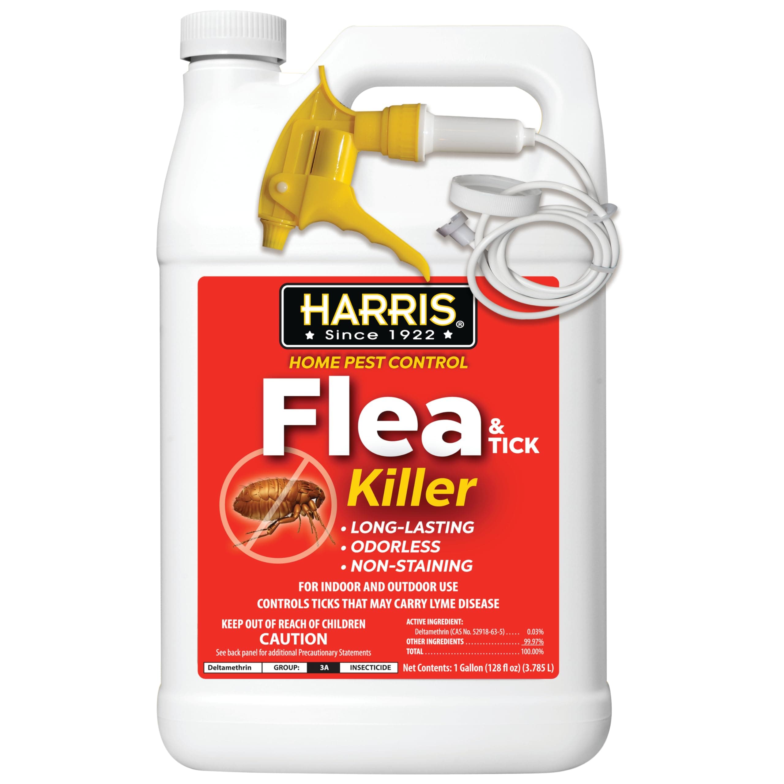 Harris Flea and Tick Killer, Liquid Spray with Odorless and Non-Staining Extended Residual Kill Formula (Gallon)