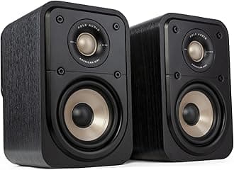 Signature Elite ES10 High-Resolution Surround Speakers for Home Theater, Stereo Speakers, Satellite Speaker, HiFi, Compatible with Dolby Atmos and DTS: X (Pair of 2) - Black, Auxiliary