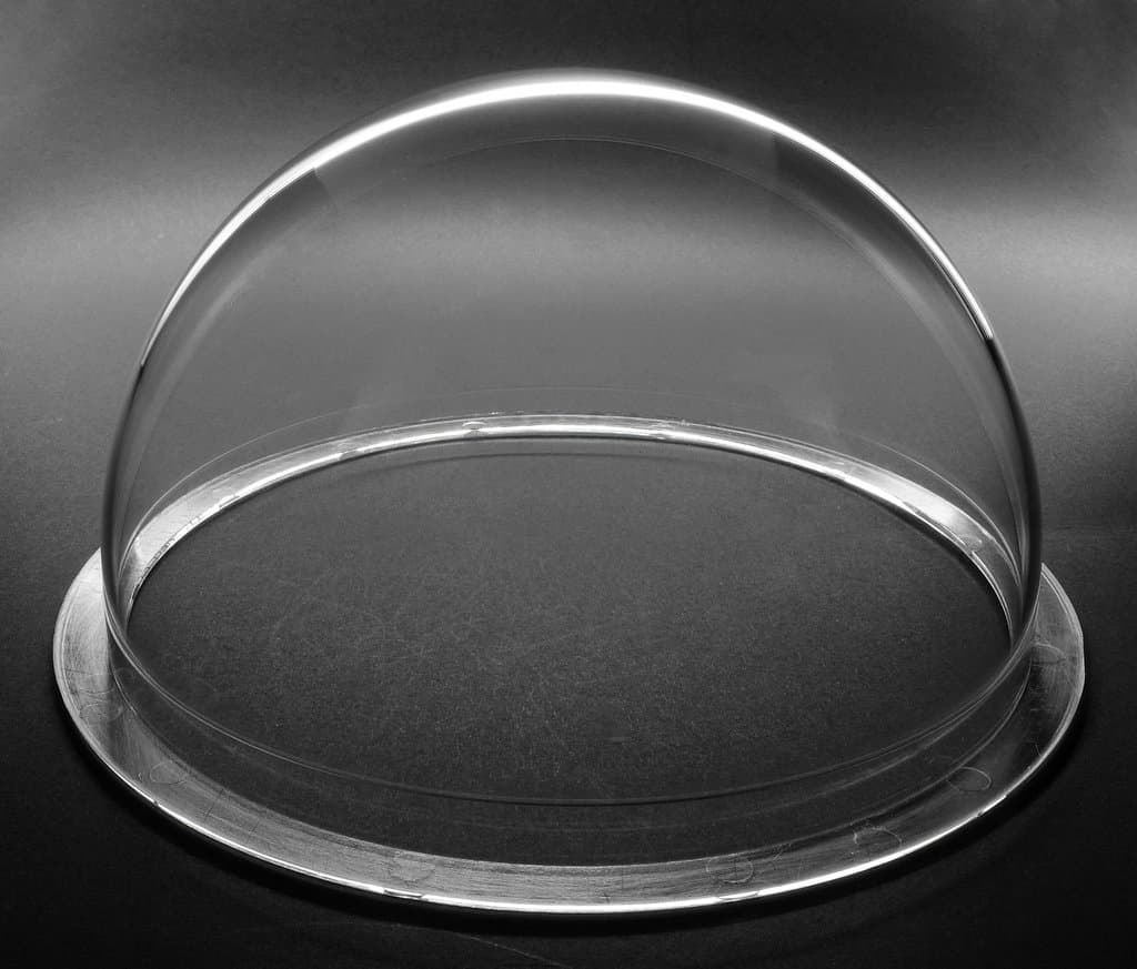 JMXAcrylic/PC CCTV Camera Dome Cover Security Camera Housing Skylight Window Pet Dog Fence Window (6 Inches H: 3.465", Transparent)