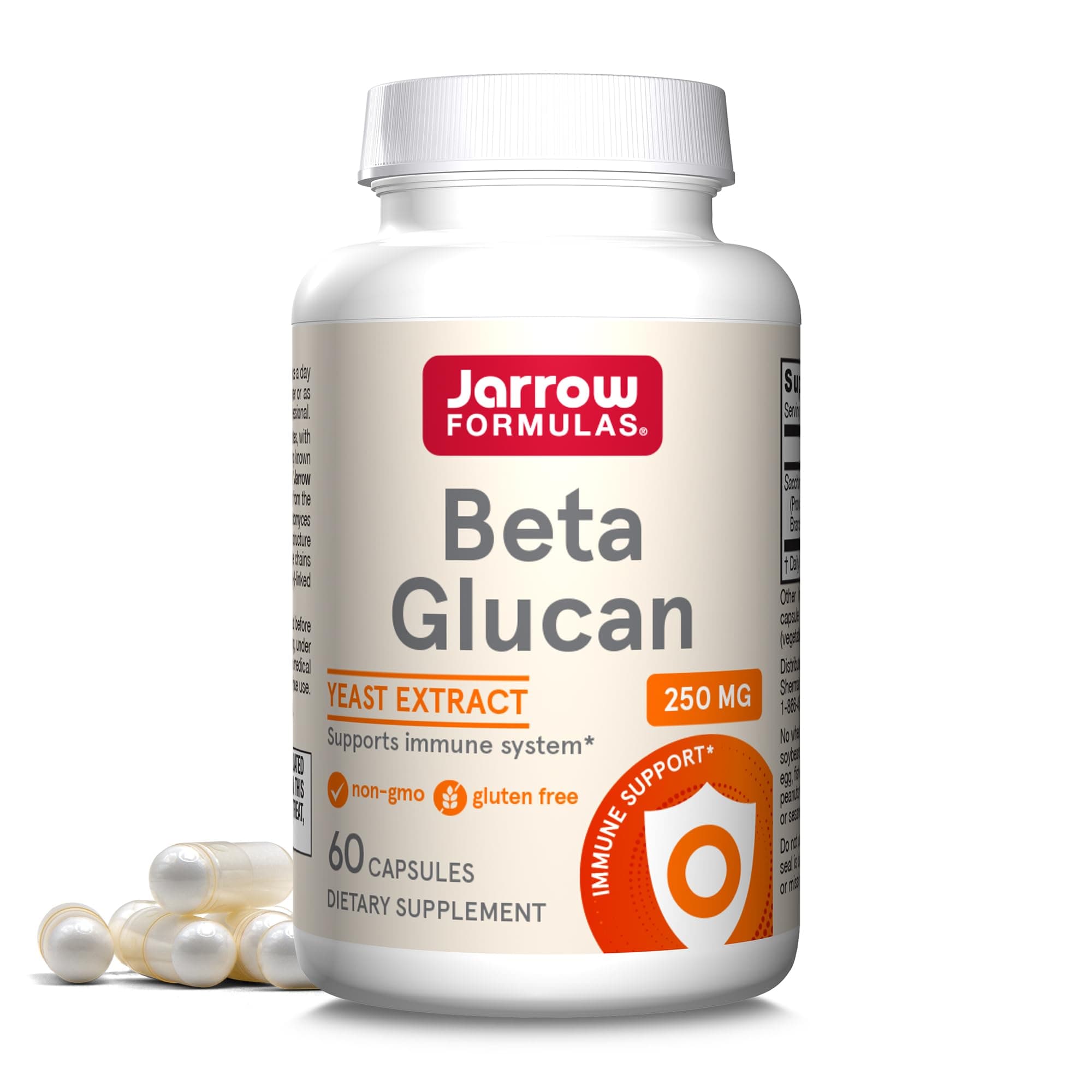 Jarrow Formulas, Beta Glucan Capsules, 250 mg, 60 Count