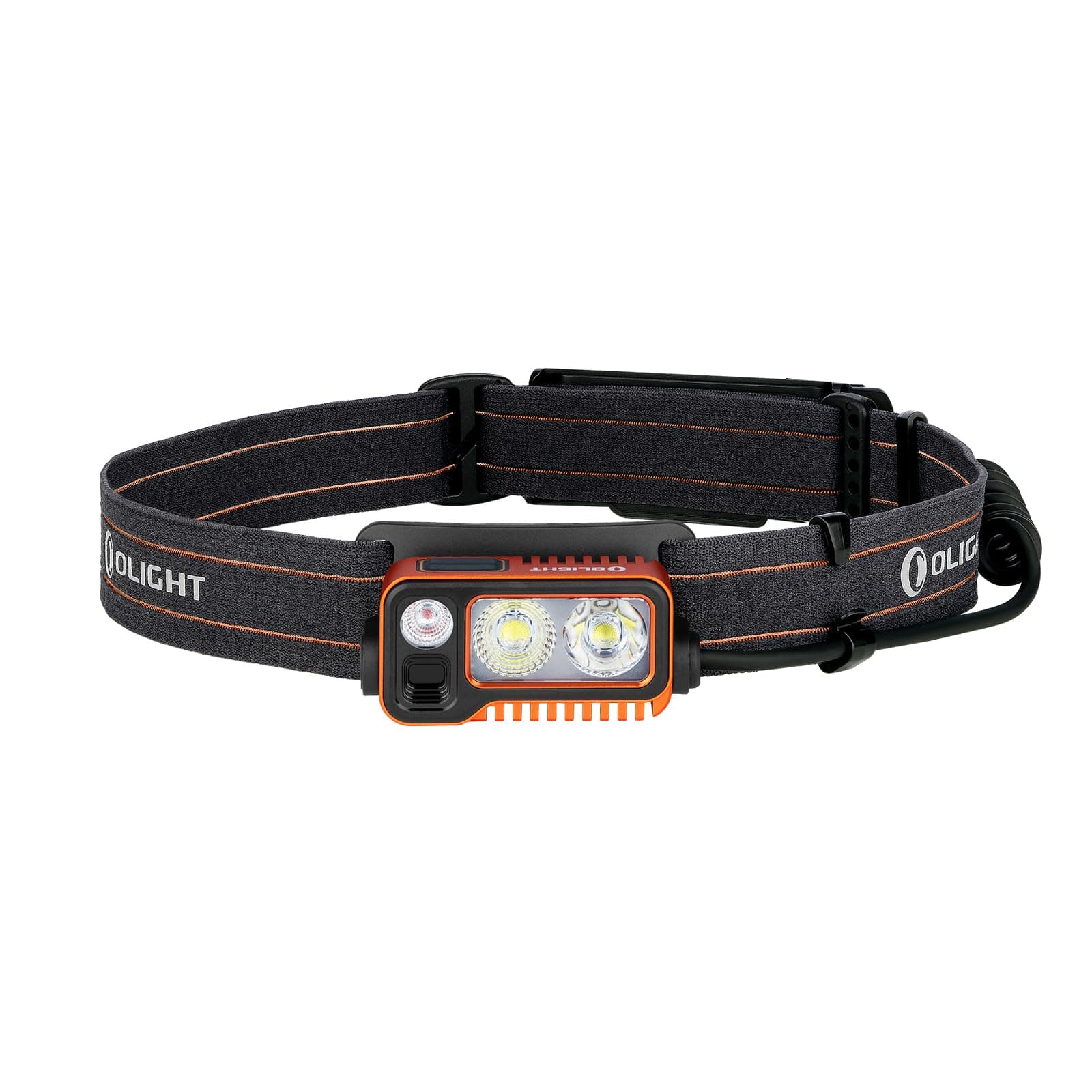 OLIGHT Array 2 Pro 1500 Lumens Headlamp with Red Light Option, Powered by USB-C Rechargeable LED Headlight with Motion Sensor for Outdoors, Camping, Running, Working (Orange)