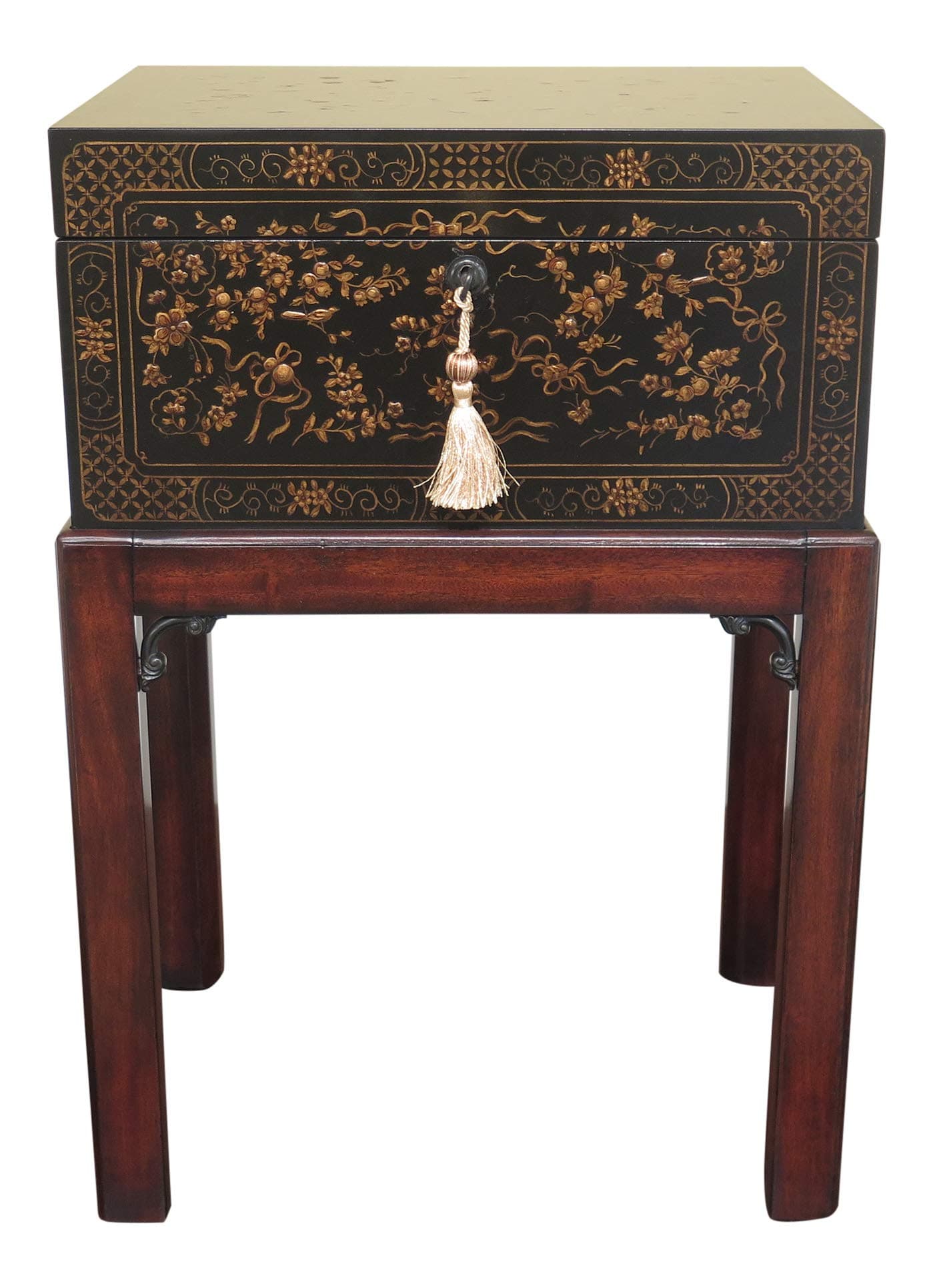 1102-157 Chinoiserie Decorated Box Table ~ New
