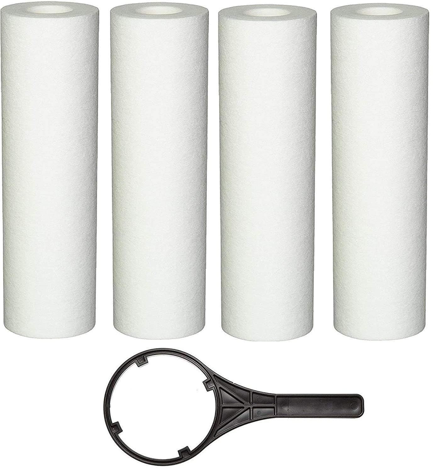 GIZMO PRO 10 Inch High Density Spun Pre-Filter (5 Micron PP Spun) Cartridge Compatible for 10 Inch Pre-Filter Housing of All Water Purifier | Pack of 4 Spun