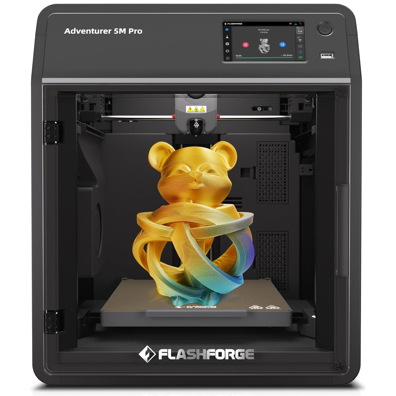 Adventurer 5M Pro 3D Printer, One-Click Auto-Printing Max 600mm/s High-Speed with 0.4/0.6mm Nozzle Bundle, CoreXY Structure & Silent Printing, Remote APP Control & Camera Surveillance