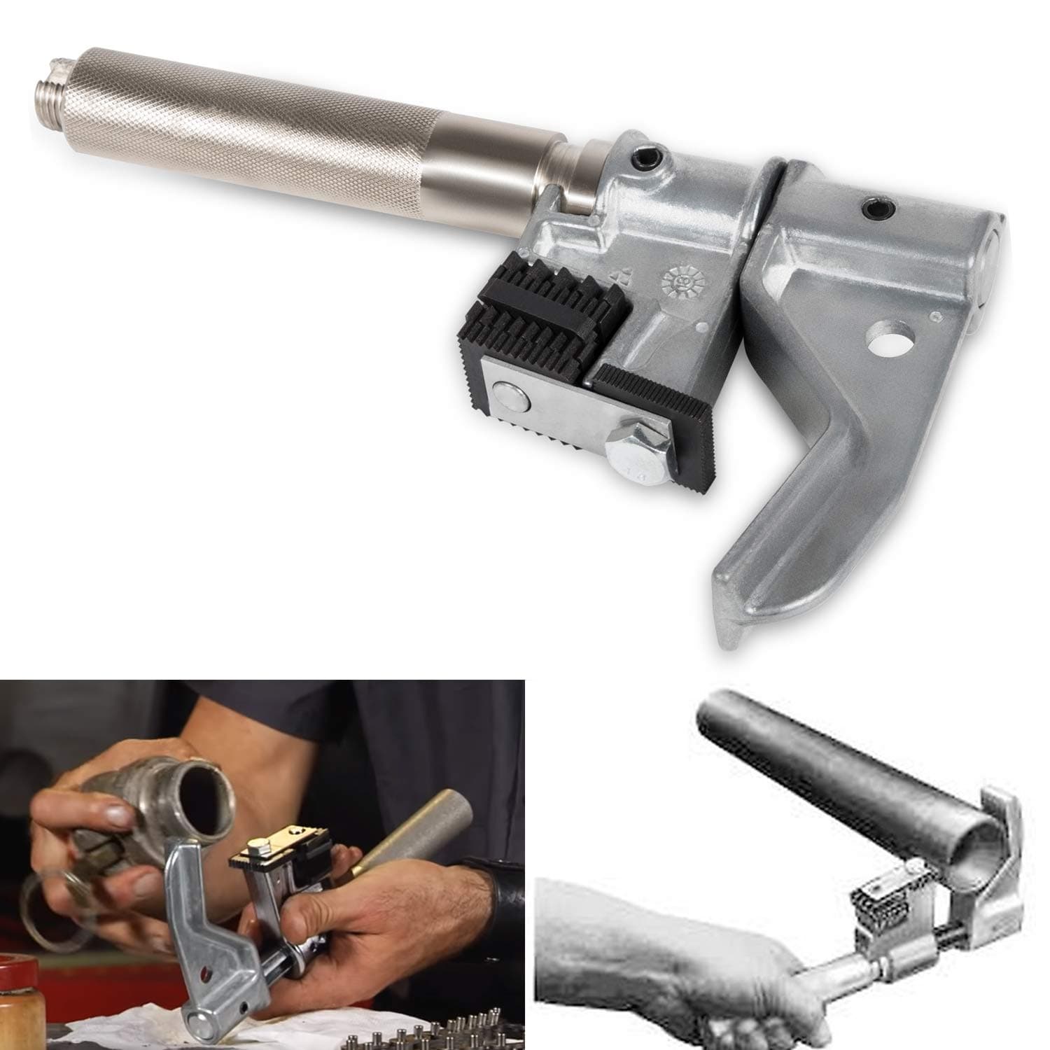 E-cowlboy 7402 Universal Outside Thread Chaser with 216884 Standard 6 Dies Set from 1-1/4 inch to 5 inch O.D