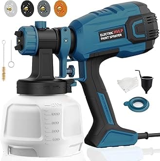 Paint Sprayer, 700W HVLP High Power Electric Spray Paint Gun with Adjustable Spray Width Knob, 40 Fl Oz Container, 4 Nozzles & 3 Patterns, Easy to Clean, for Furniture, House, Fence, Walls, Etc.