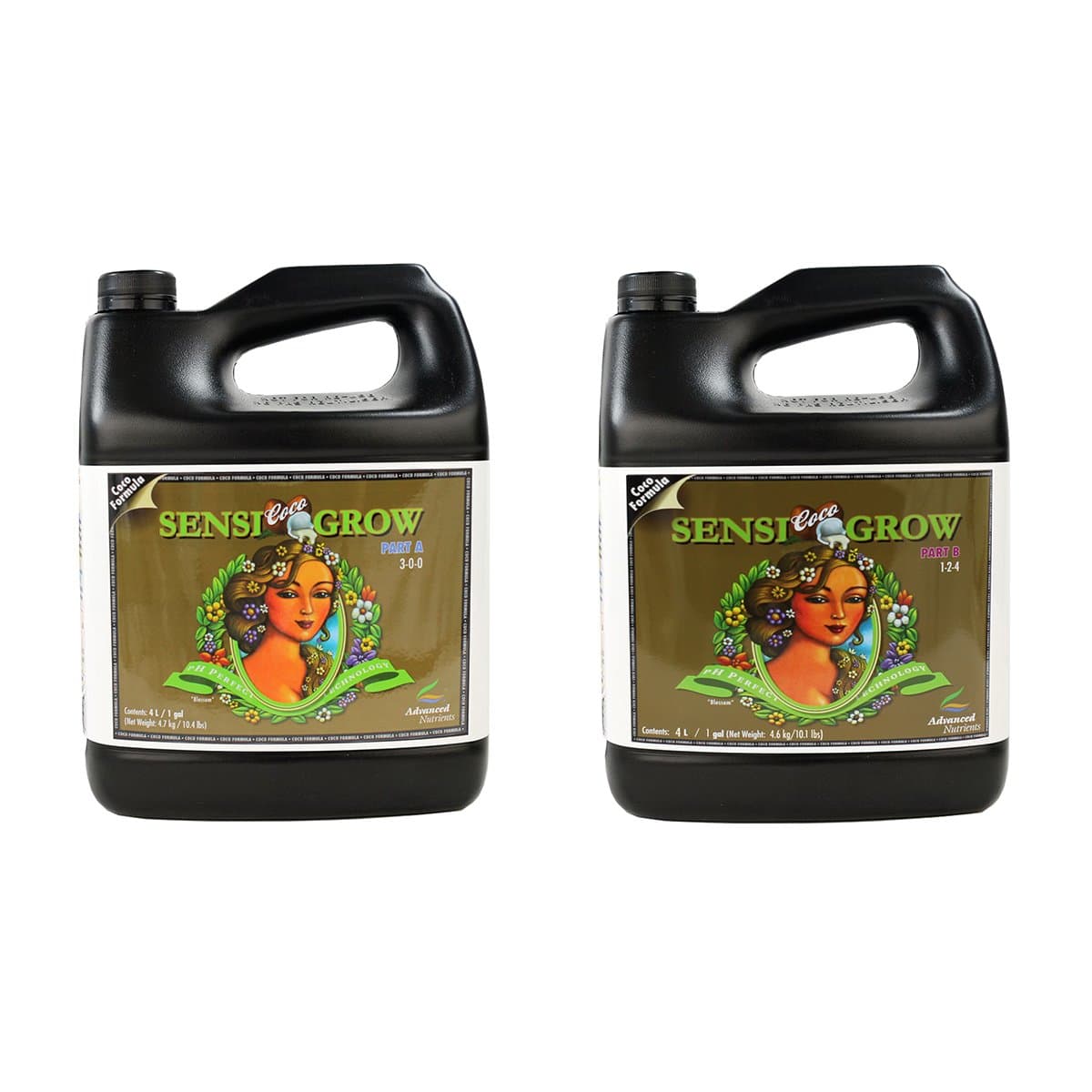 pH Perfect Sensi Grow Coco Part A+B Soil Amendments, 4 L