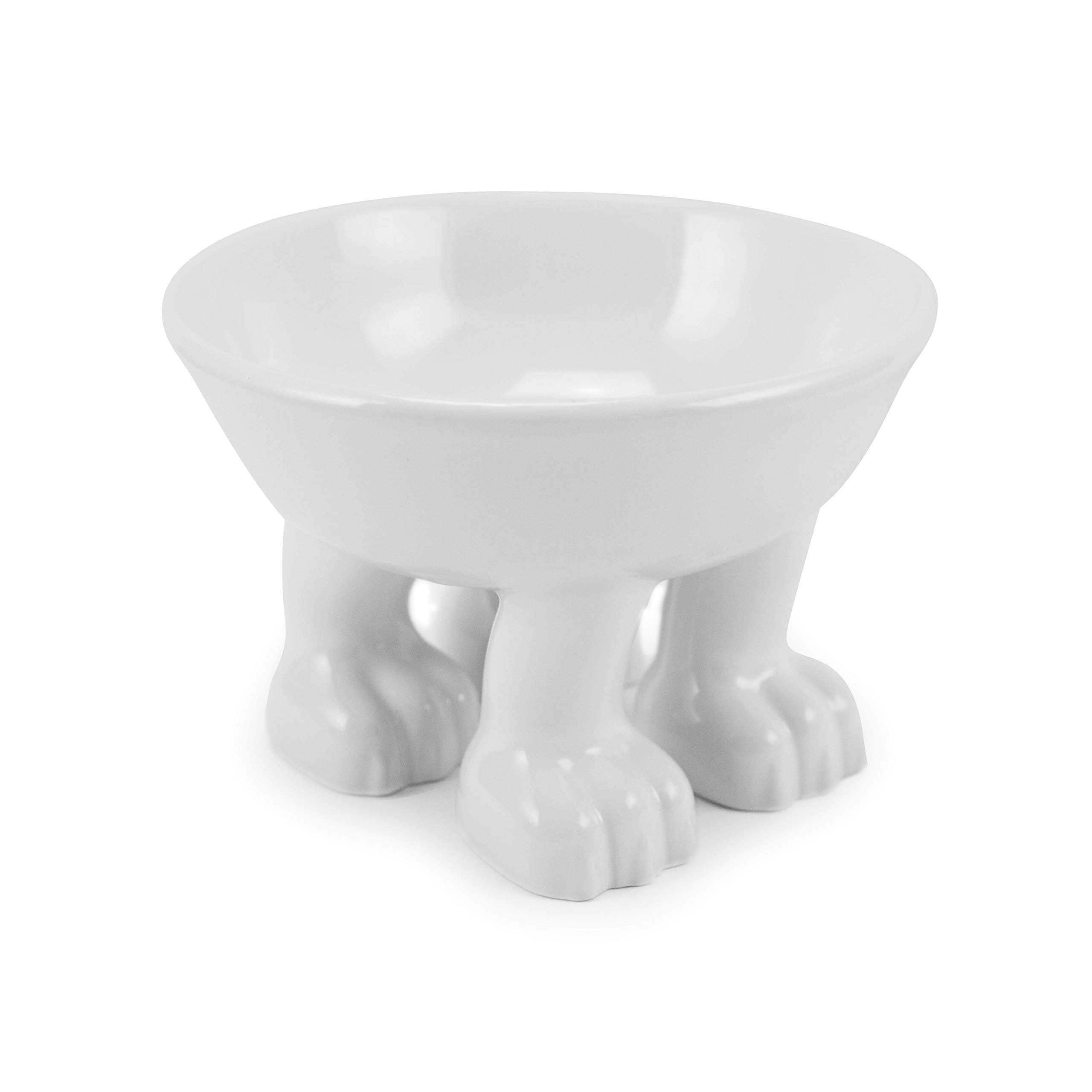 Cat Footed Bowl, White, Medium