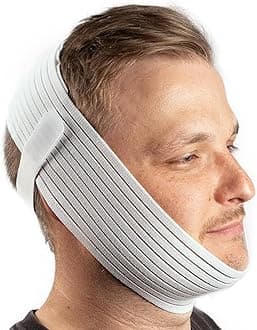 LIFESOURCE Made in USA Anti Snoring Chin Strap for CPAP Users – Adjustable, Breathable, Latex-Free Sleep Support – Comfortable Snoring Solution for Men & Women