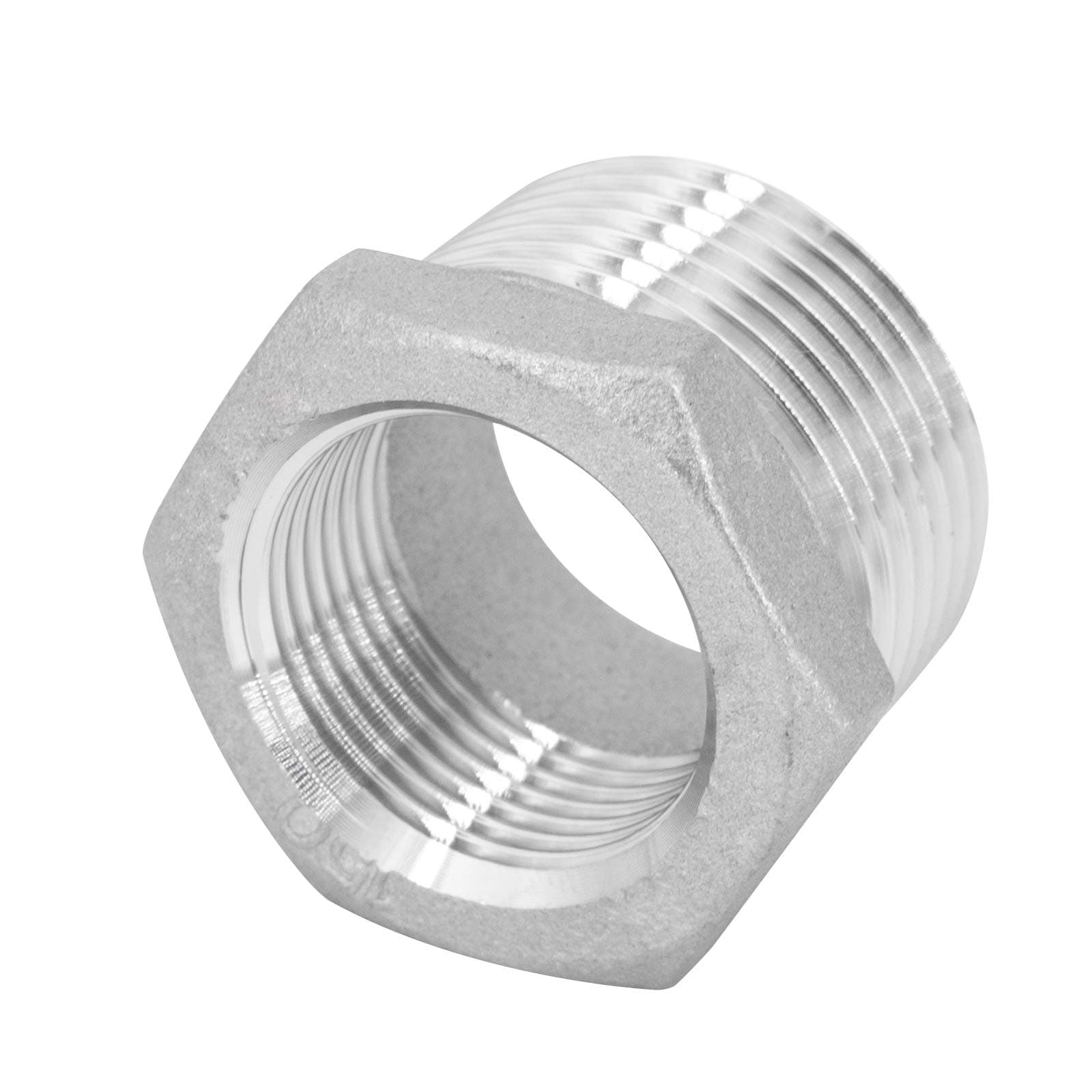 2" x 1" KI Stainless Steel Reducer Reducer V4A Thread Fitting AG x IG