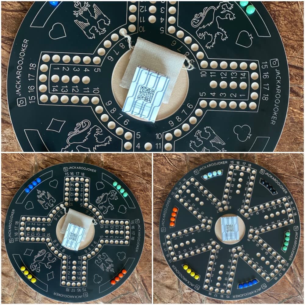 Double Side Jackaroo Joker Board for 4 and 6 Players (Black)