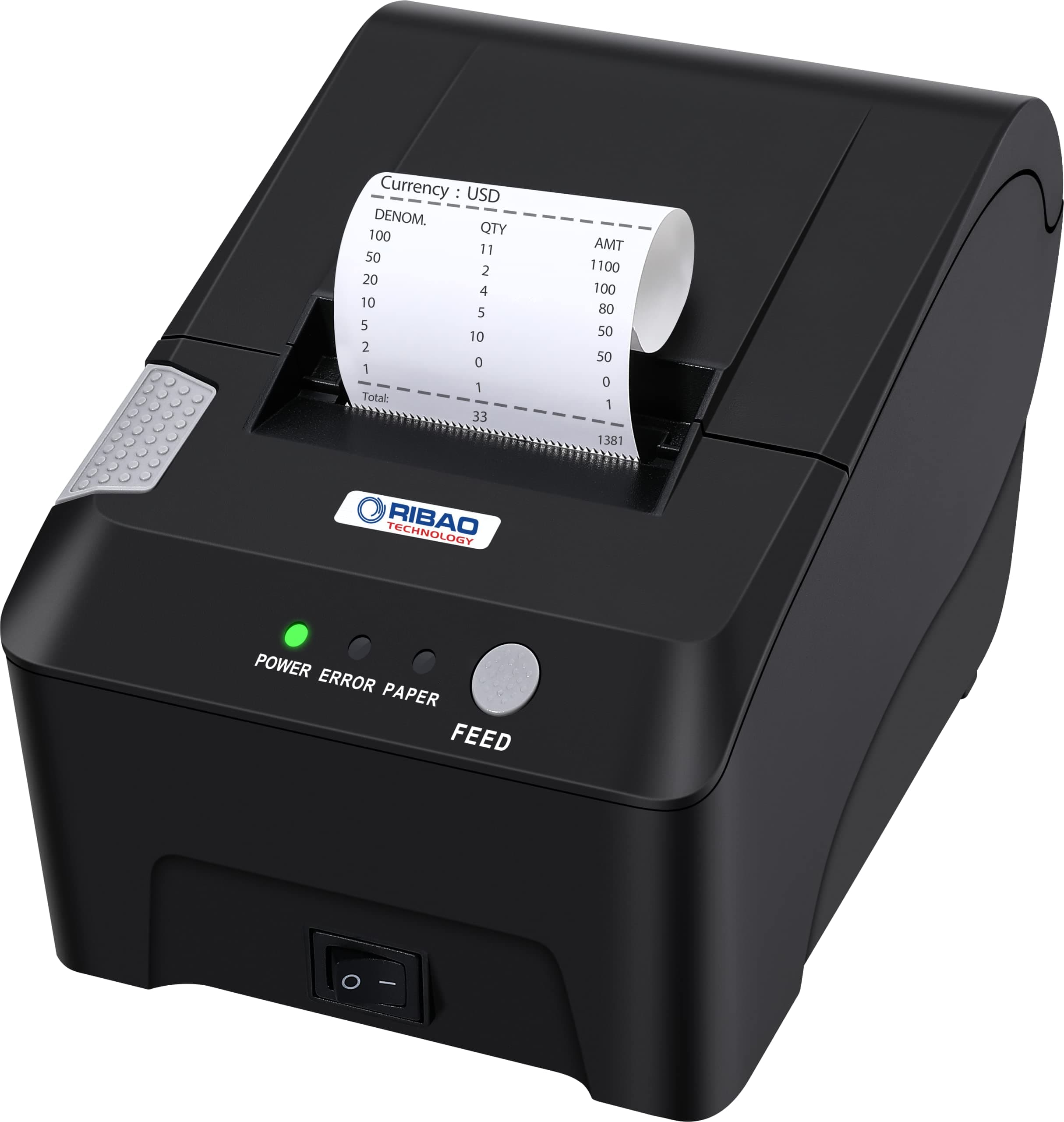Thermal POS Printer Receipt Printer Connect BC-55 BC-40 BCS-160 Mixed Bill Money Counter 58mm RS232 Cashbox Interface，Windows System, Not for iOS Noy for Square