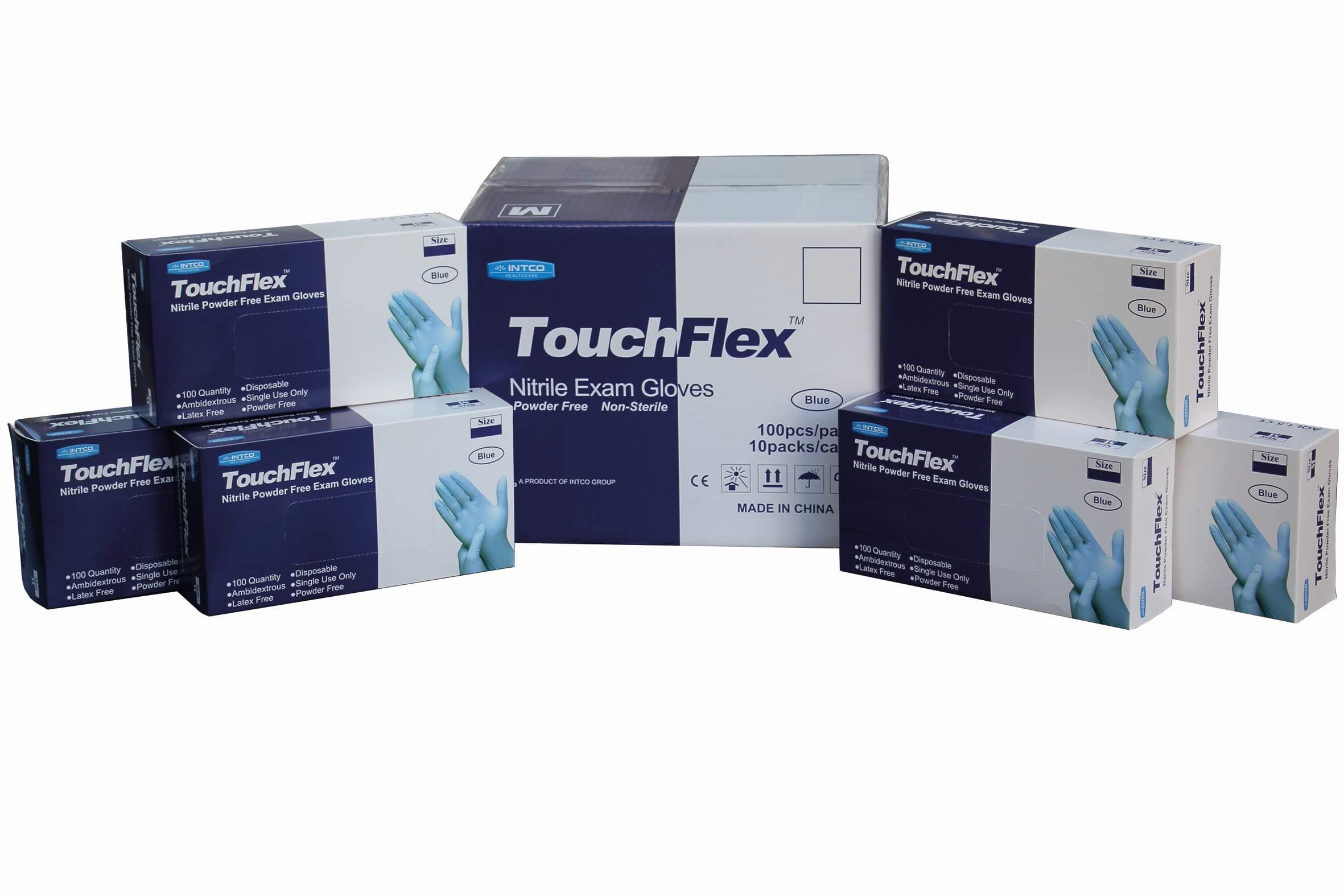 Blue Nitrile Disposable Gloves - Large- x1000 (10 Boxes)