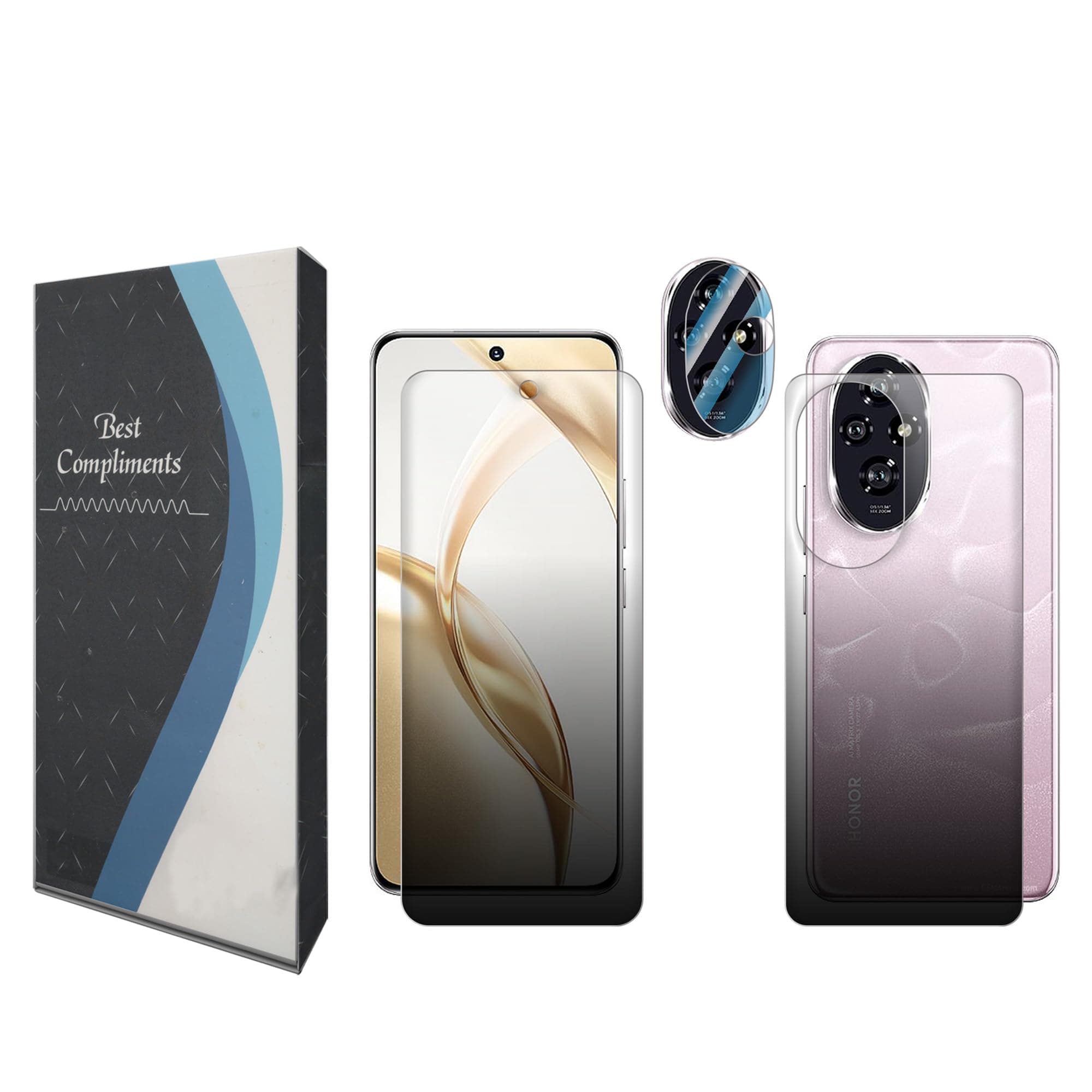 Front + Back + Camera (Matte) for Honor 200 5G | TPU Matte Finish Flexible Film Self Healing Screen Protector | Screen Guard