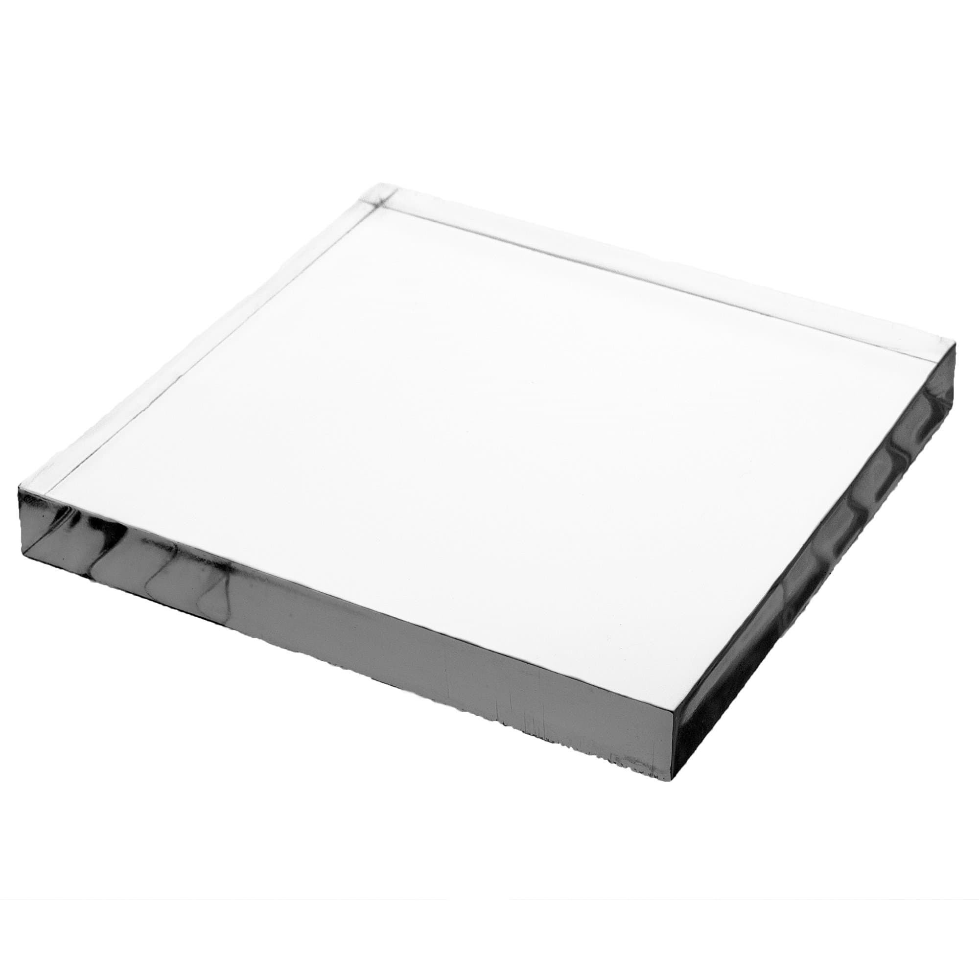 SOURCEONE.ORG Source One Premium Clear Polished 3/4 Inch Thick Acrylic Display Block (3/4 Inch Thick, 6 x 6 Inch)