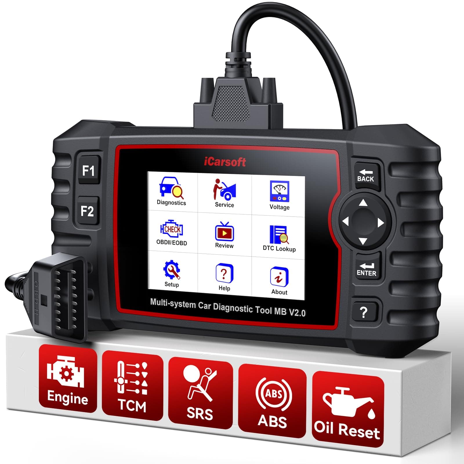 OBD2 Scanner for Ben.z/Maybach/Sprinter, MB V2.0 Full System Code Reader Engine/ABS/Transmission, Car Diagnostic Tool 8 Reset Oil/EPB/SAS/BLD/INJ/ETC/TPMS/DPF, Battery Test, Lifetime Update