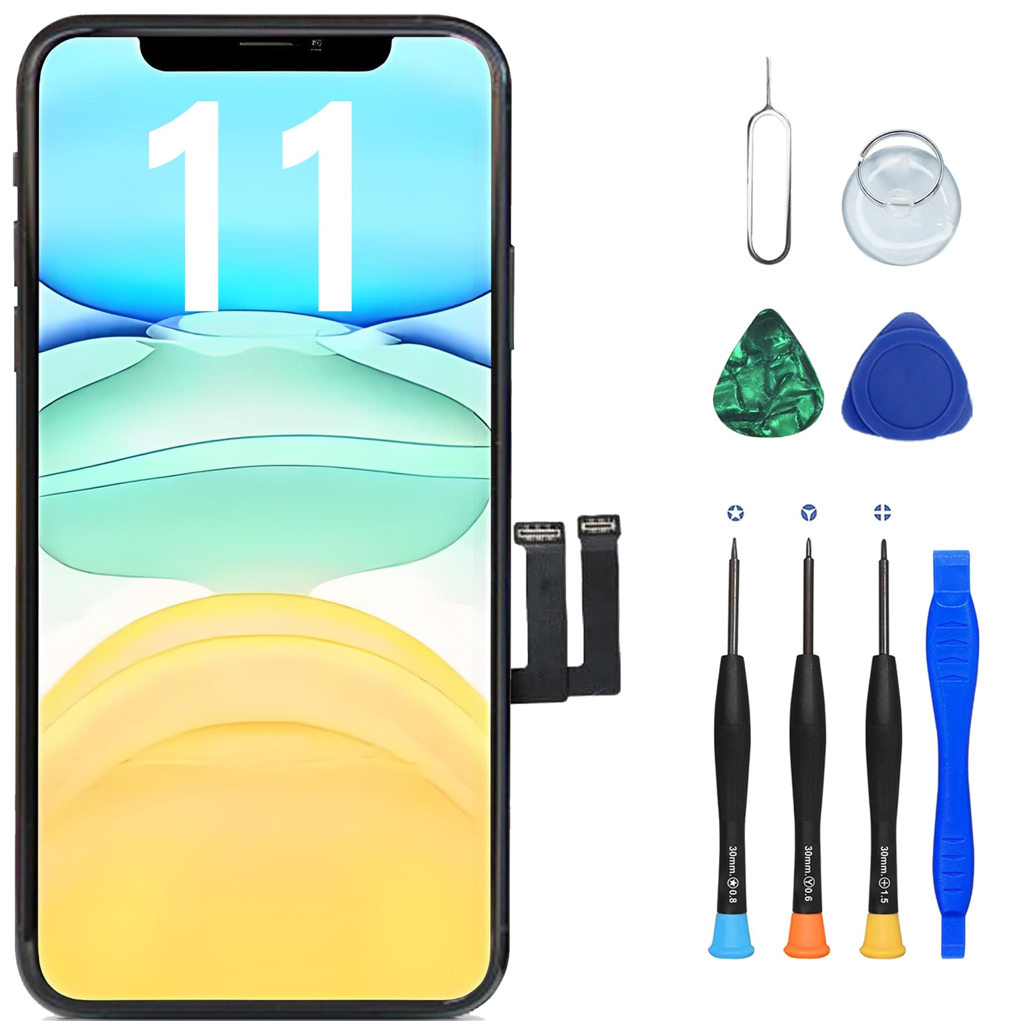 MP+ for iPhone 11 Screen Replacement,[FHD][COF][Face ID] Touch Display Digitizer Assembly with Repair Tools Kit,Waterproof Tape
