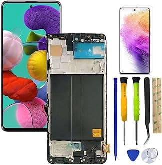 Screen Replacement LCD Display Touch Digitizer Assembly with Frame for Samsung Galaxy A51 2019 A515 A515U1 A515U A515A -A515F -A515U 2019 +Tools