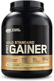 Optimum Nutrition Gold Standard Pro Gainer, Weight Gainer Protein Powder, Vanilla Custard, 5.09 Pounds (Packaging May Vary)