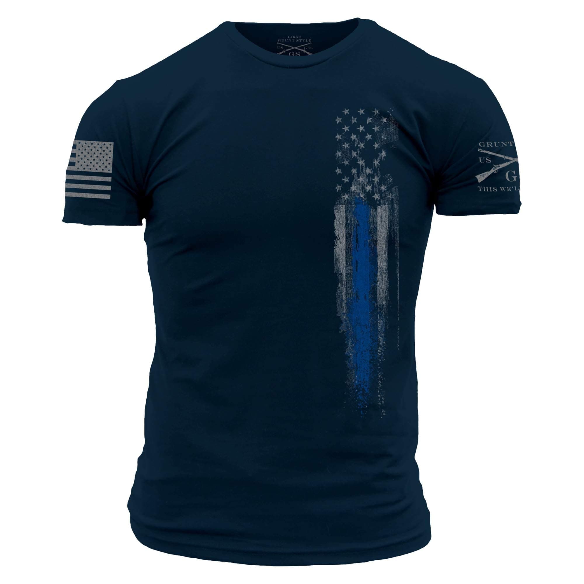 Grunt StyleBlue Line Flag T-Shirt