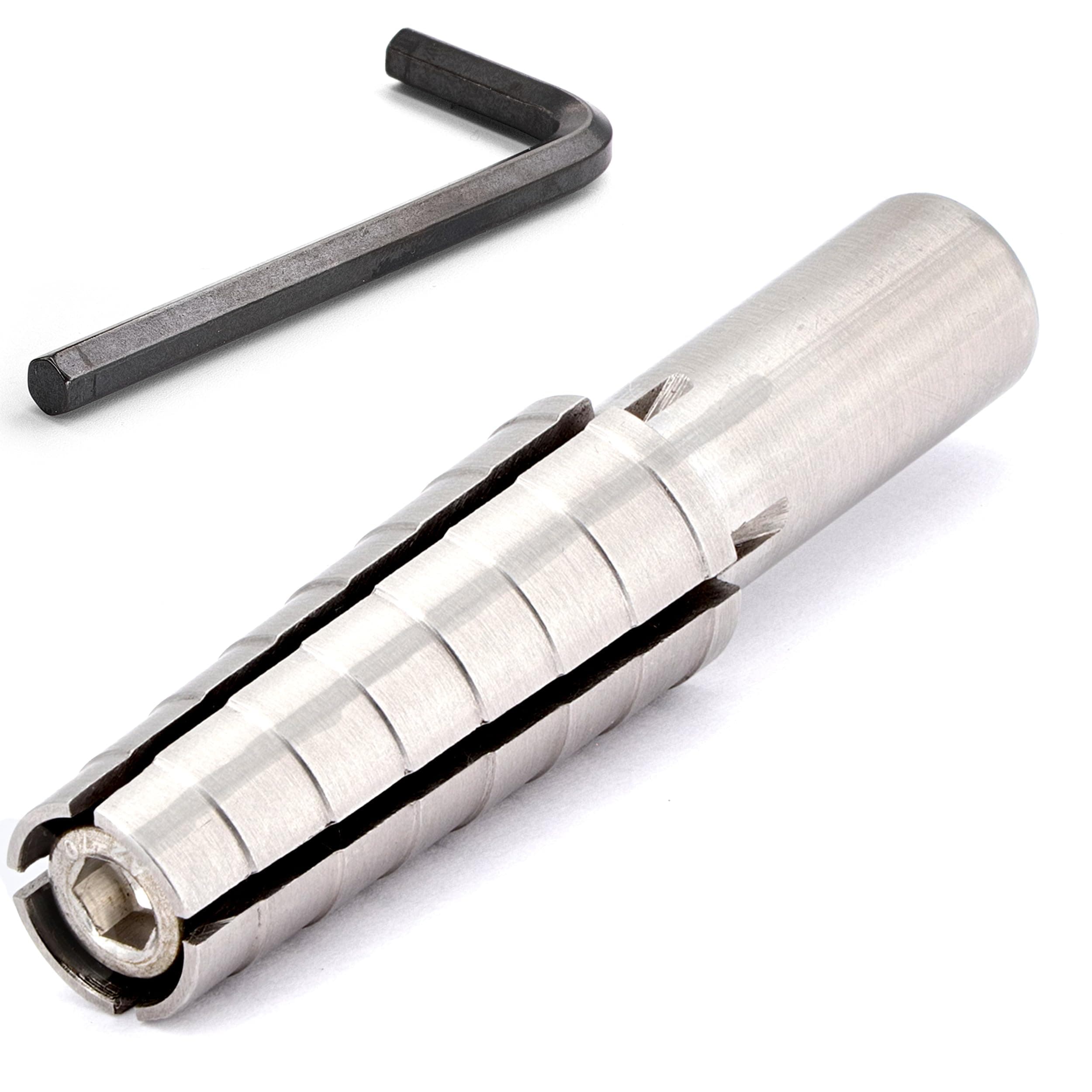 MaxoPro Expanding Ring Mandrel with Hex Allen Key – Small Size Steel Ring Mandrel for Lathe – Heavy Duty Ring Shaper Tool for Ring Turning and Ring Making - Ring Sizes(4-7) -