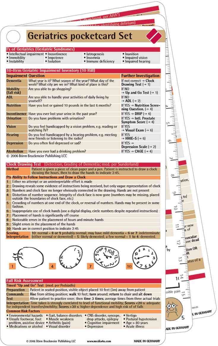 Geriatrics Pocketcard Set