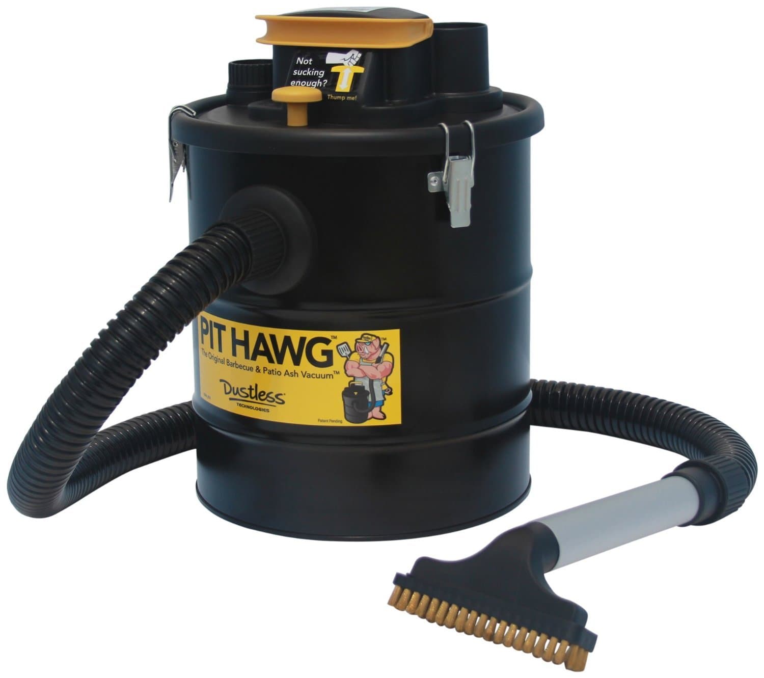 Dustless Technologies D0015 Pit Hawg Ash Vacuum, Black/Yellow