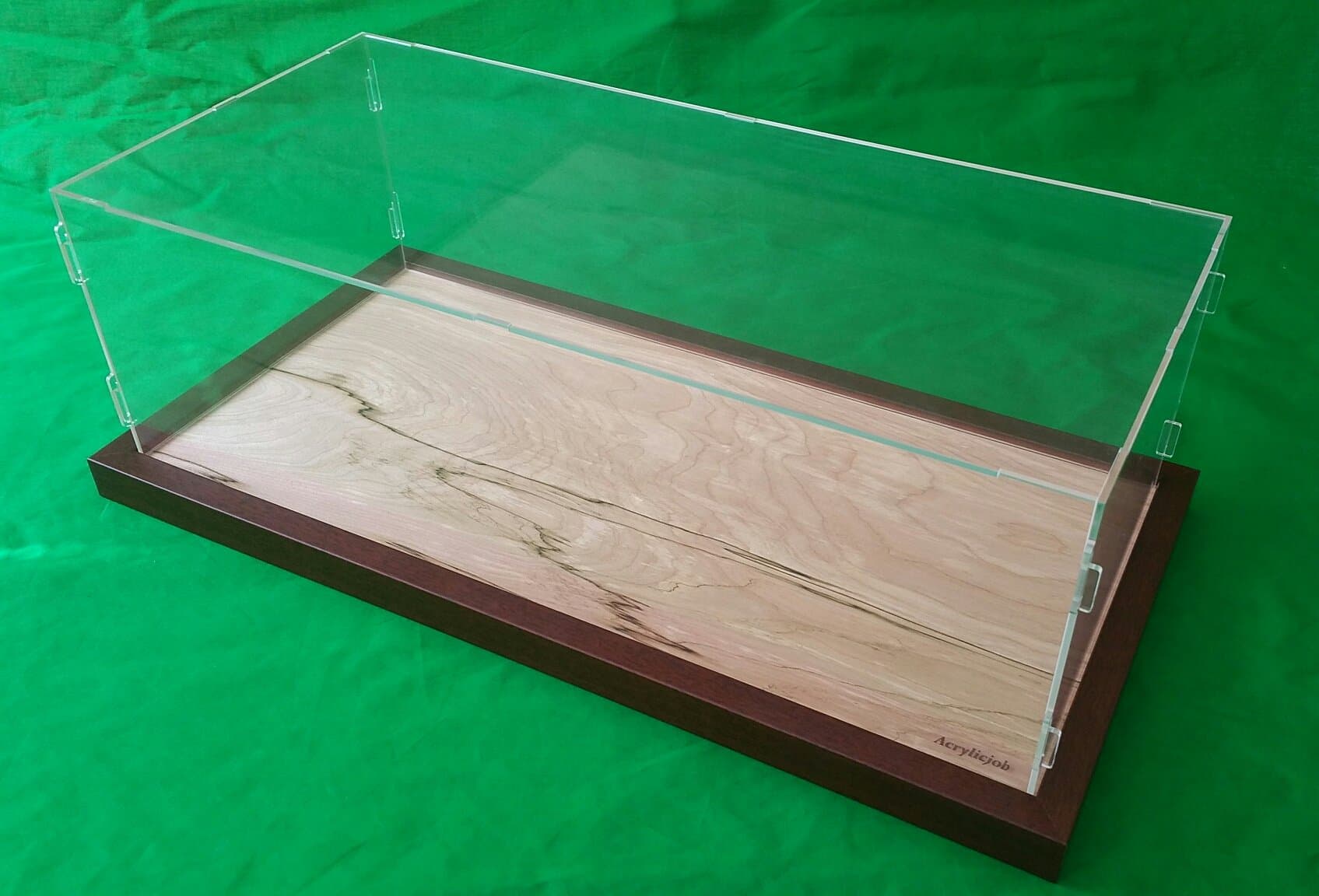 22" L x 9 3/4" W x 7" H inch Pocher 1/8 Acrylic Display Case Showcase w/Wood Base for 1:8 Model